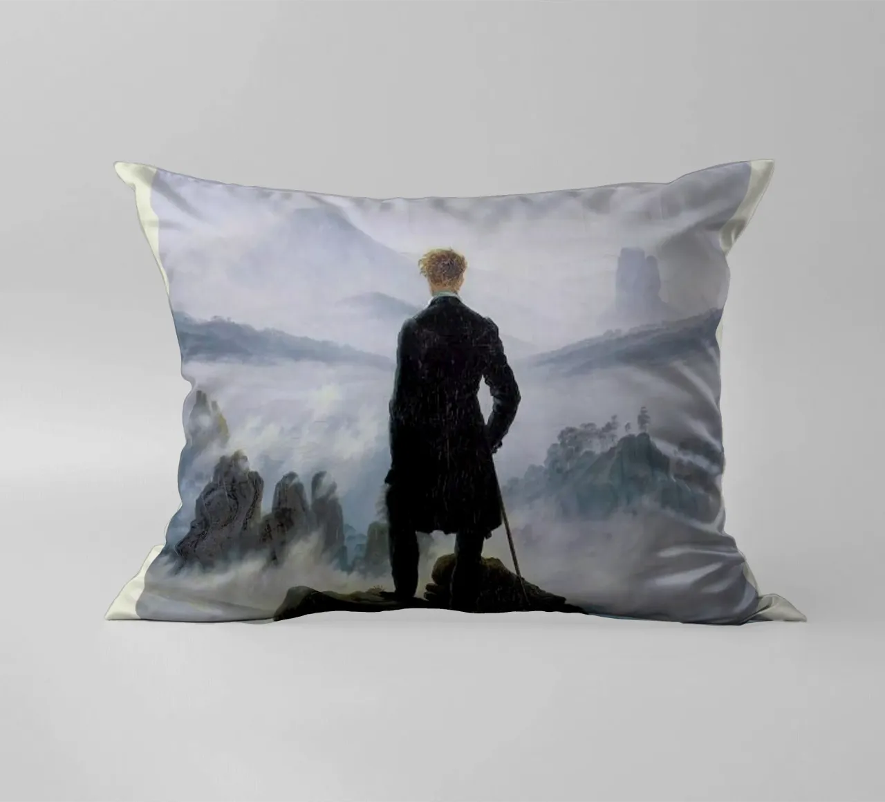 Friedrich - Wanderer Above the Sea of Fog cuscino da Vintage by JUNIQE