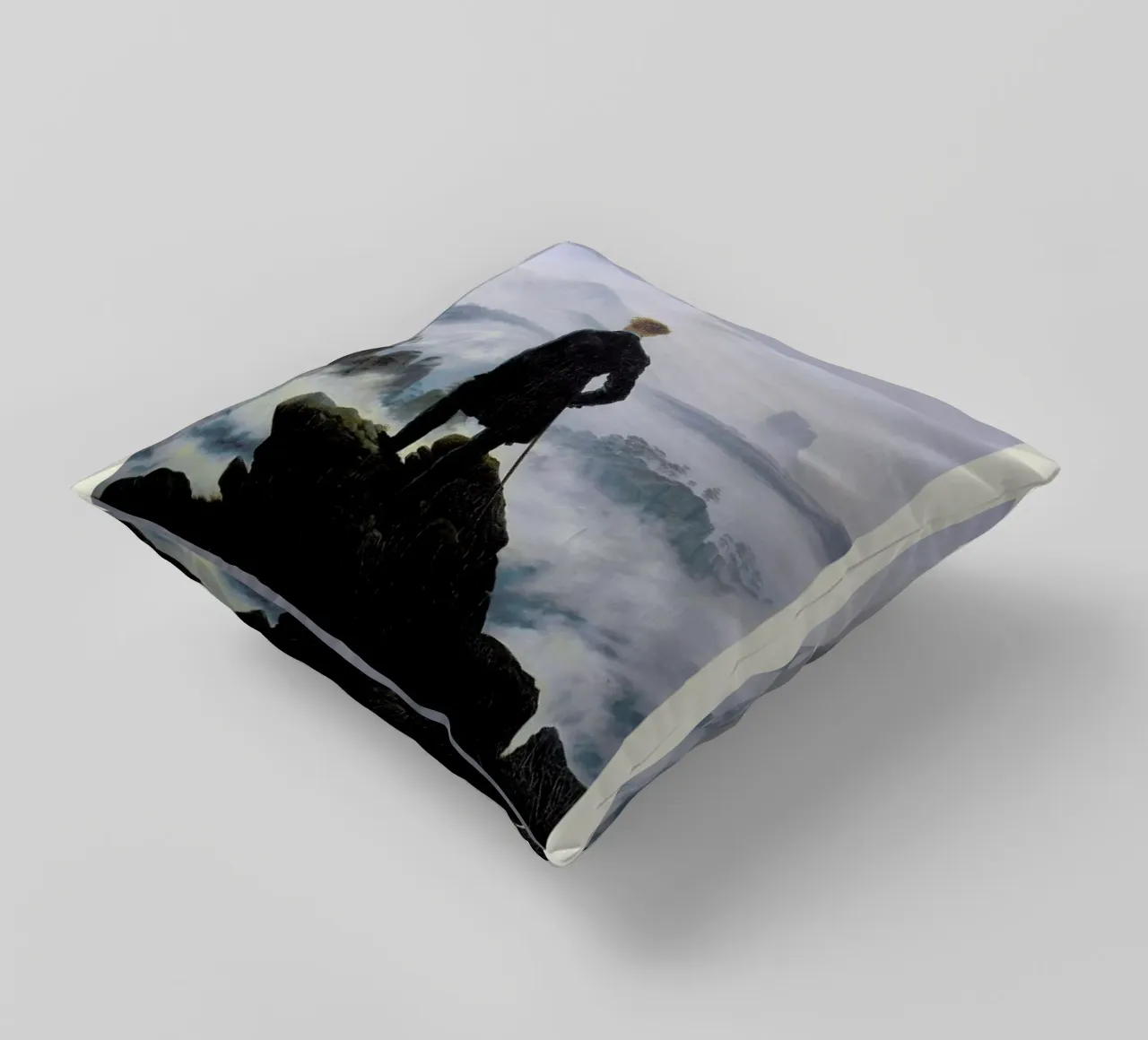 Friedrich - Wanderer Above the Sea of Fog cuscino da Vintage by JUNIQE
