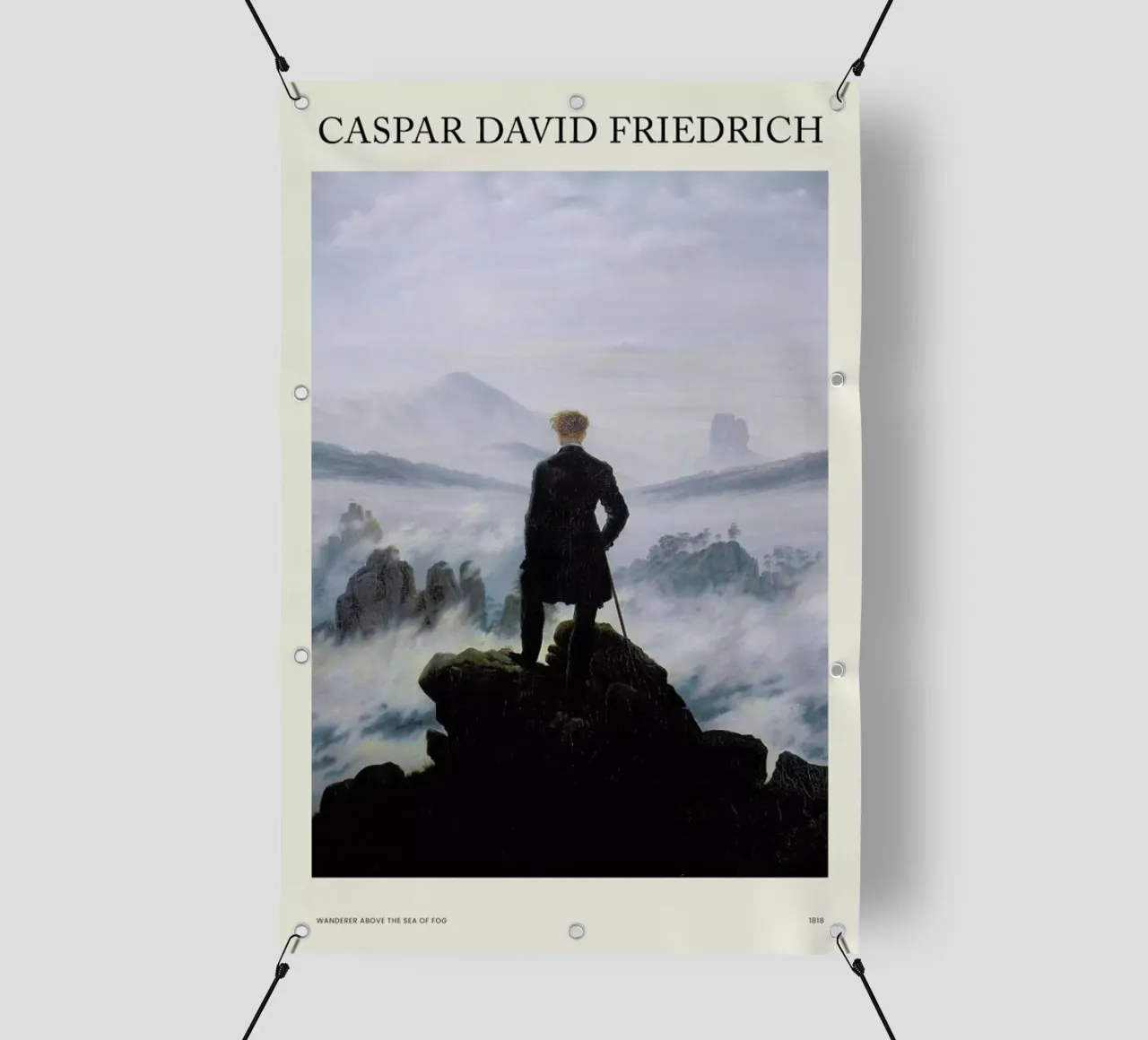 Friedrich - Wanderer Above the Sea of Fog telo in pvc da Vintage by JUNIQE