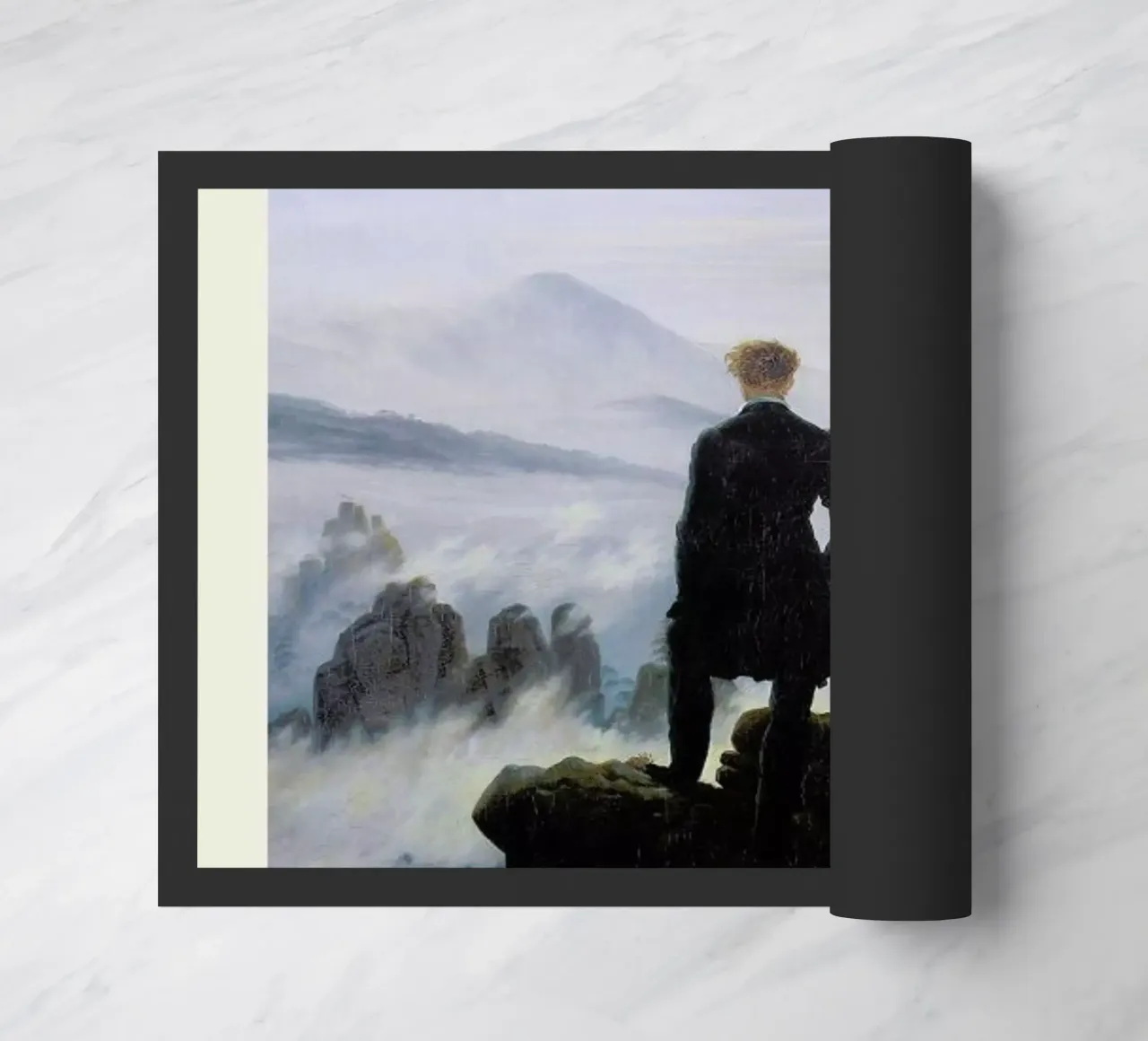 Friedrich - Wanderer Above the Sea of Fog zerbino da Vintage by JUNIQE