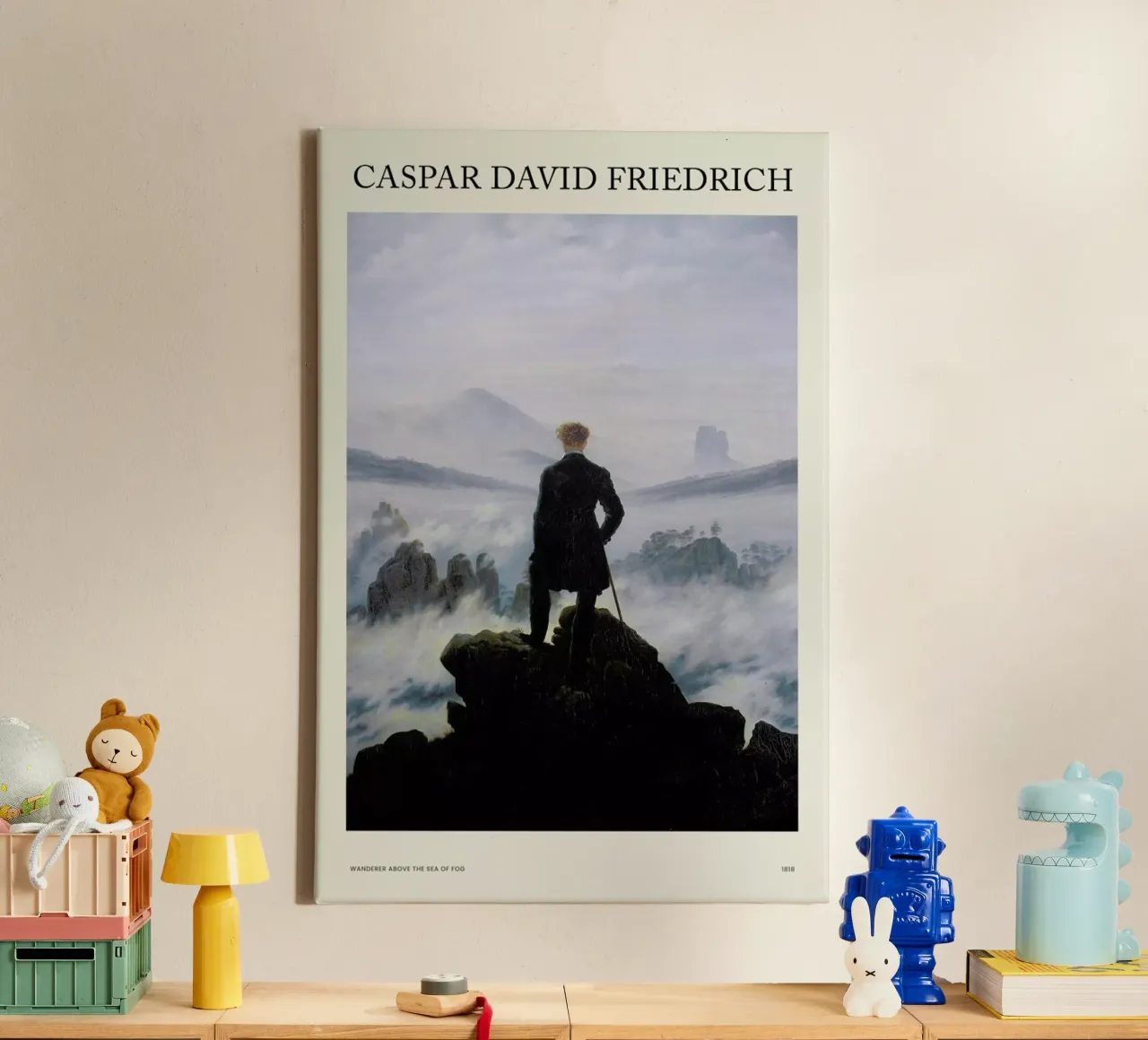 Friedrich - Wanderer Above the Sea of Fog Leinwand von Vintage by JUNIQE