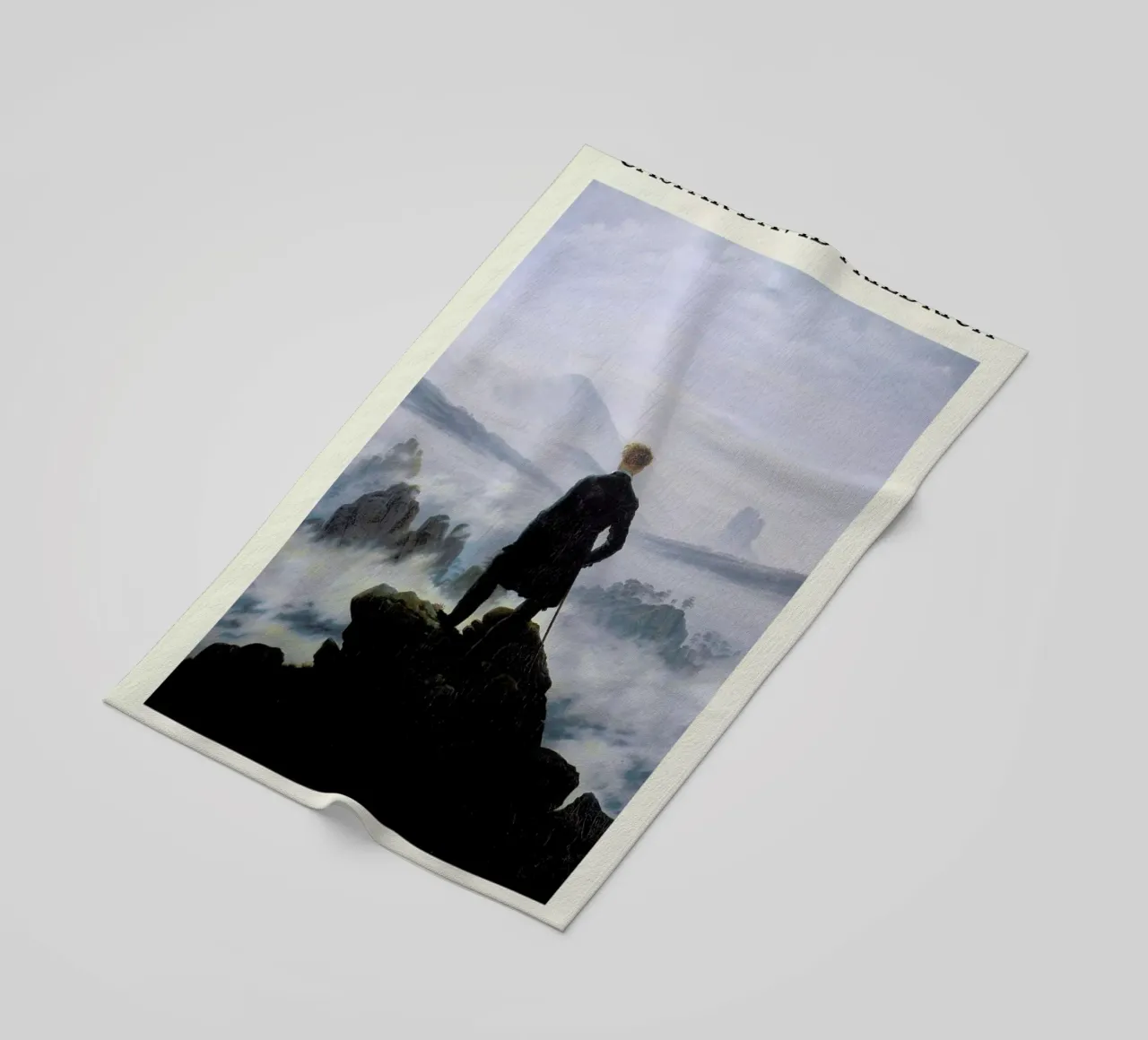 Friedrich - Wanderer Above the Sea of Fog beach towel by Vintage by JUNIQE