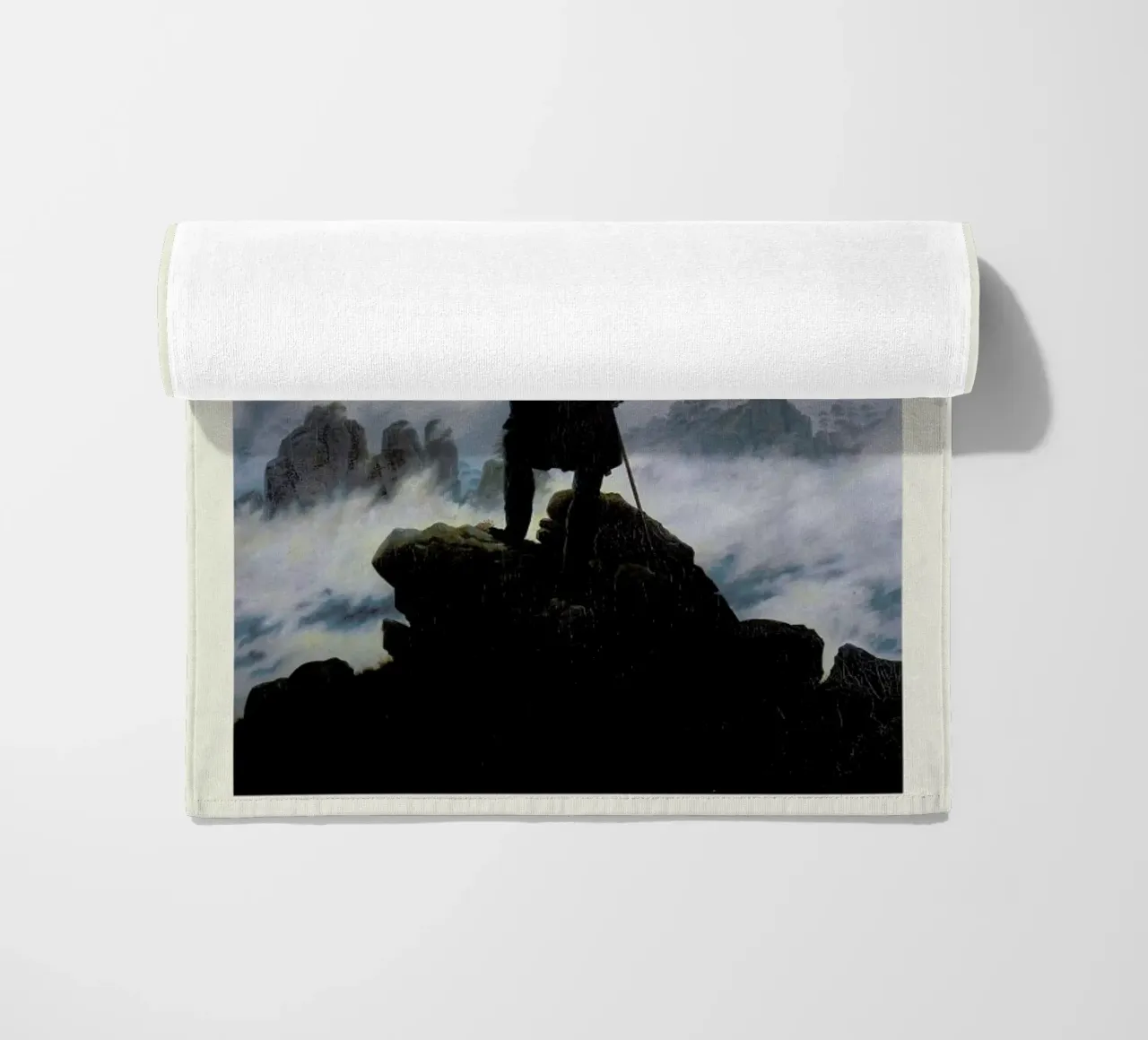Friedrich - Wanderer Above the Sea of Fog beach towel by Vintage by JUNIQE
