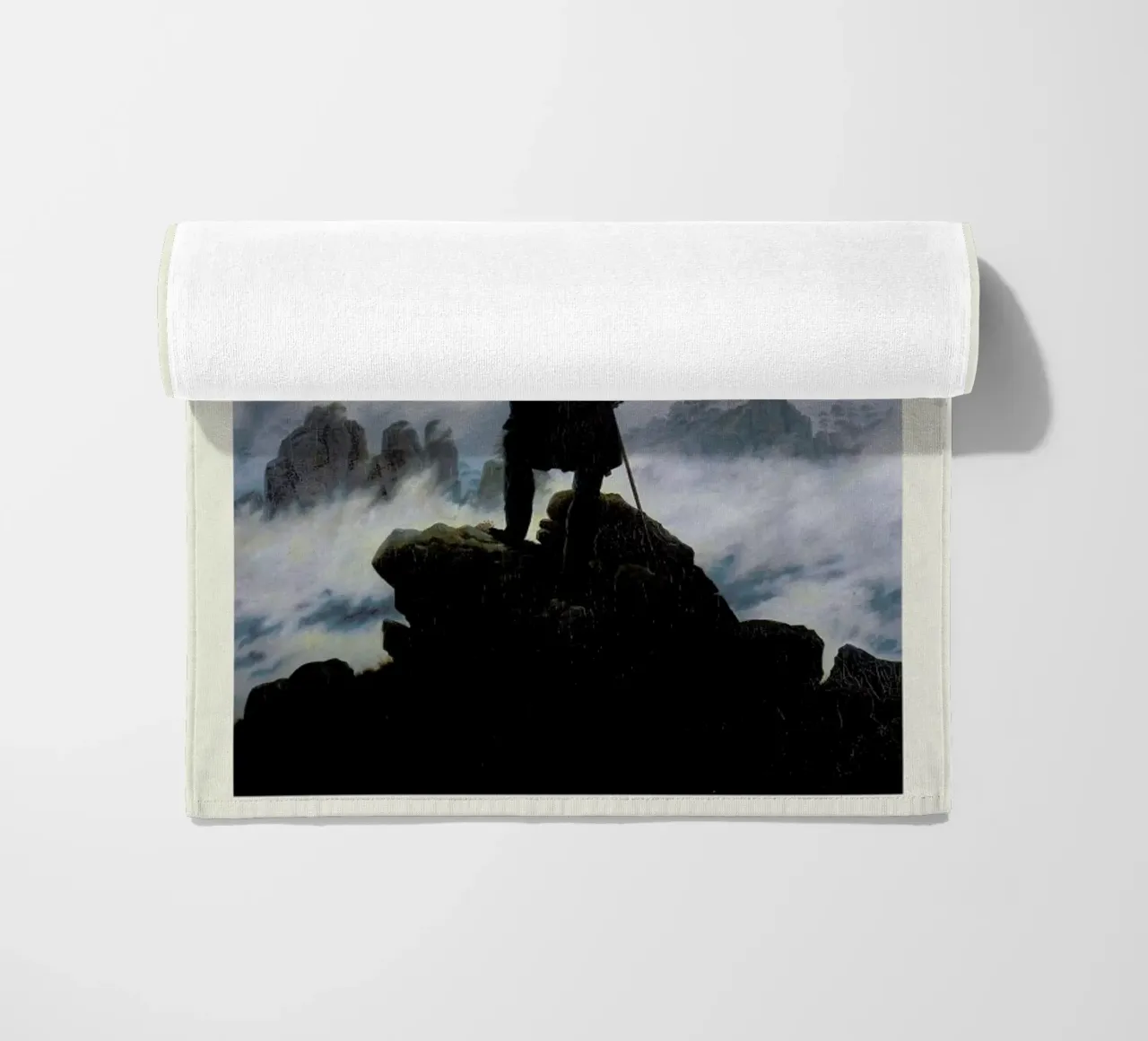 Friedrich - Wanderer Above the Sea of Fog beach towel by Vintage by JUNIQE