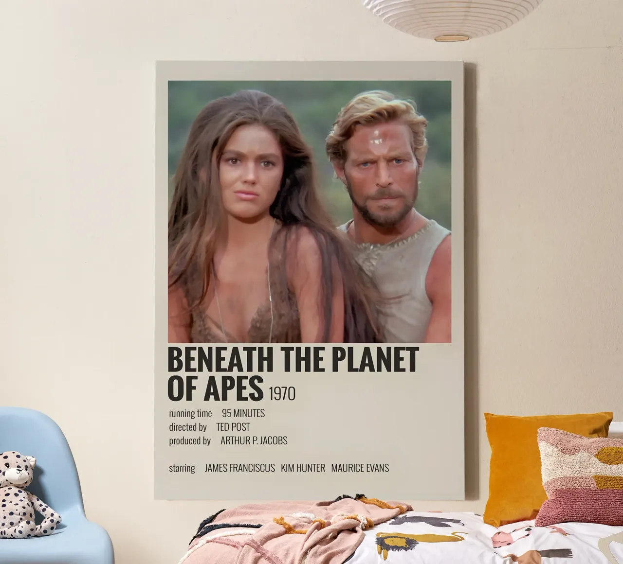 BENEATH THE PLANET OF APES 1970 tela con Cornice a cassetta da MVFminimalist