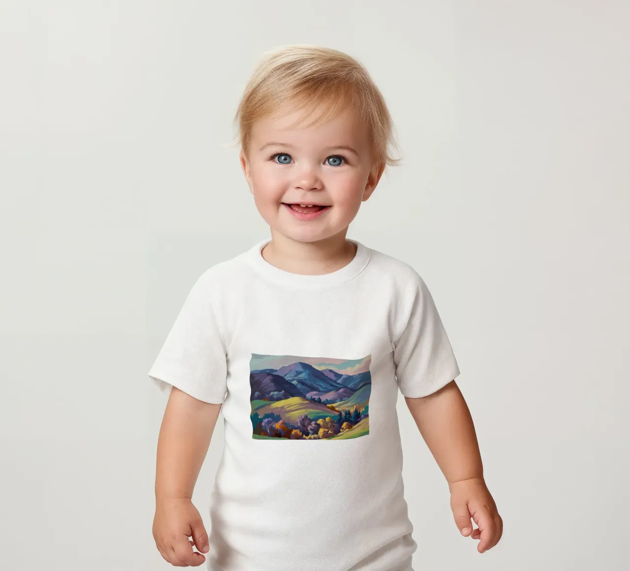 Emerald Golden Peaks baby t-shirt by Celestial Harmony