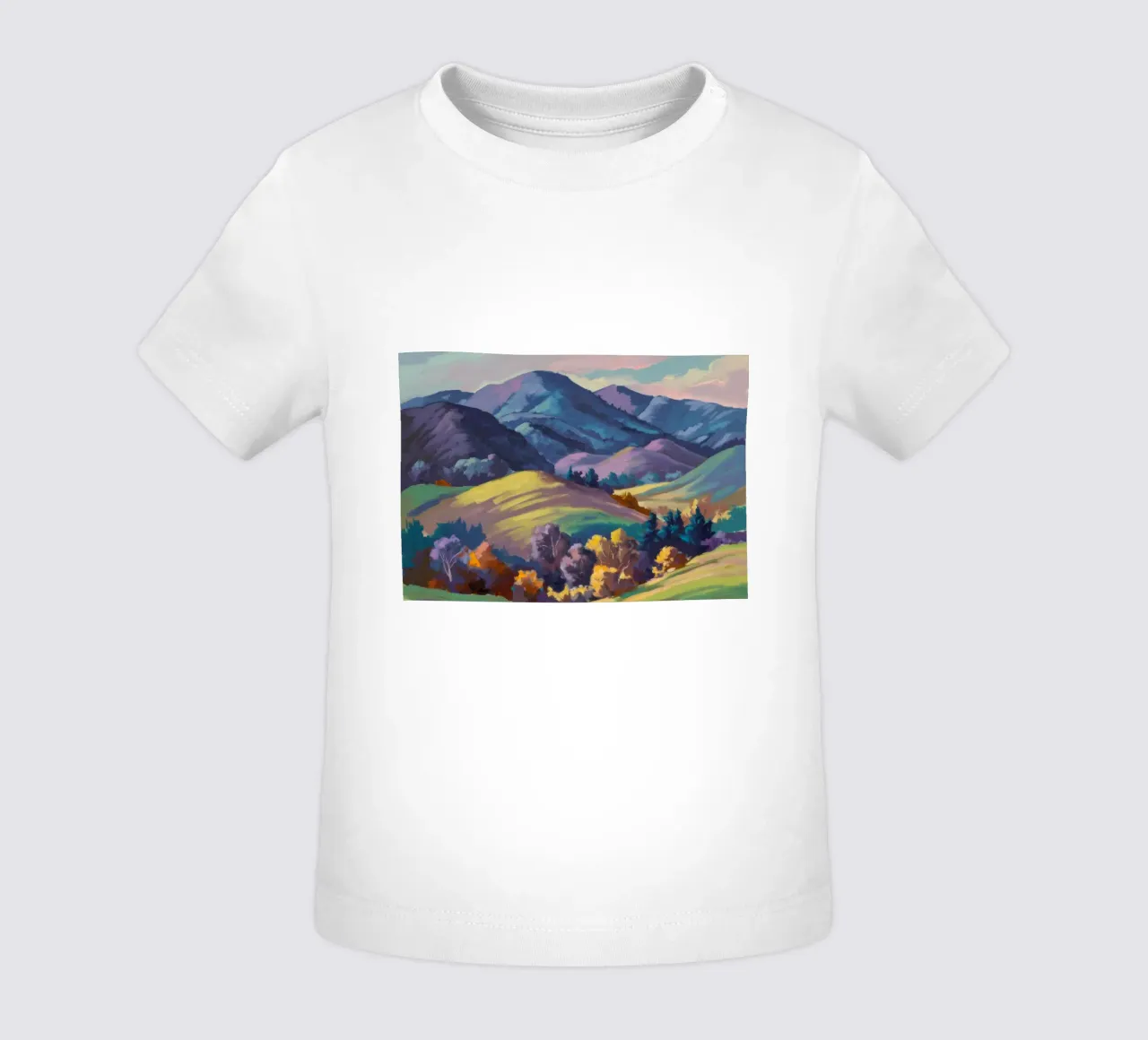Emerald Golden Peaks baby t-shirt by Celestial Harmony
