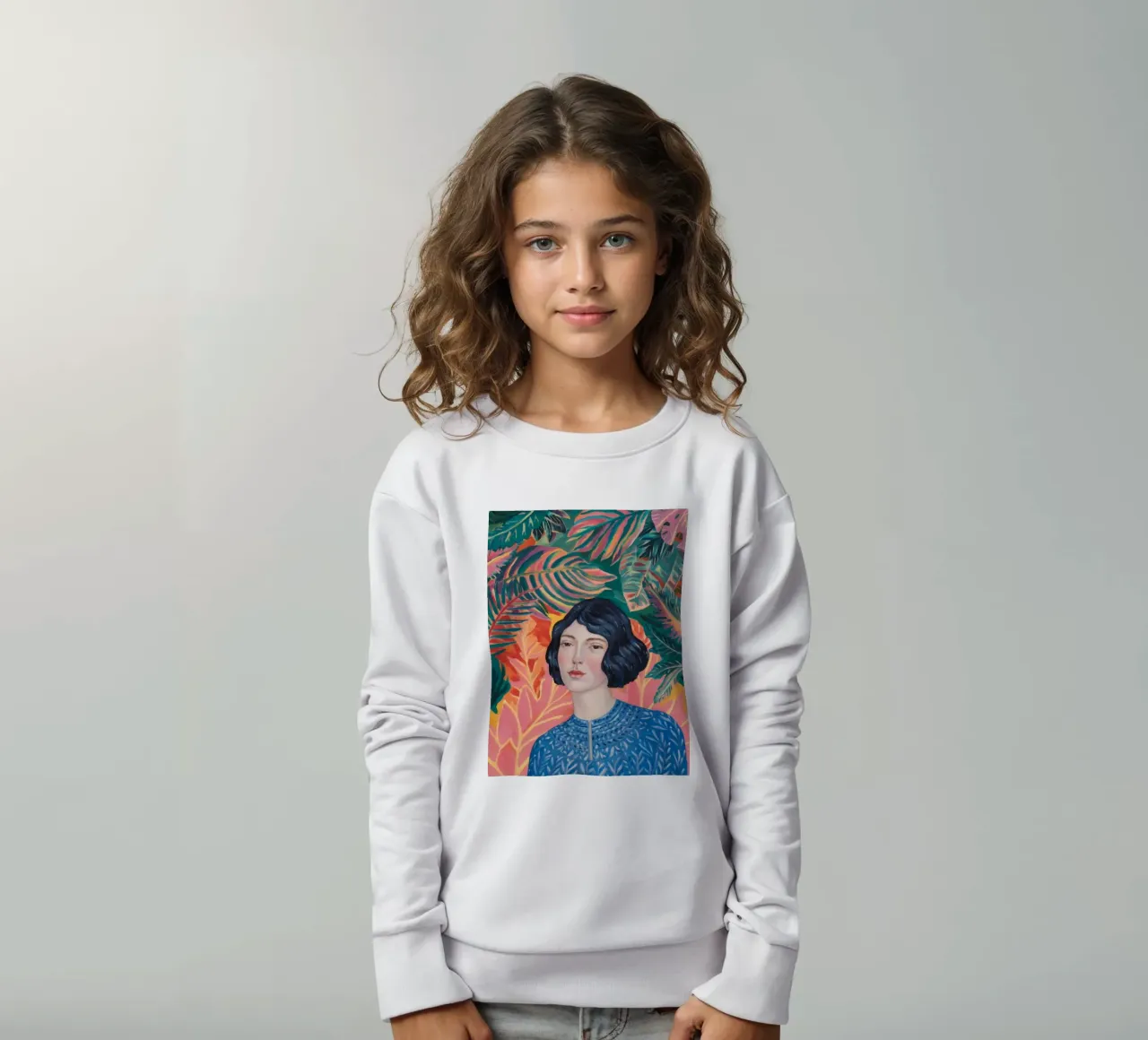 Verdant Weave Gaze kids sweatshirt by Vivid Reverie