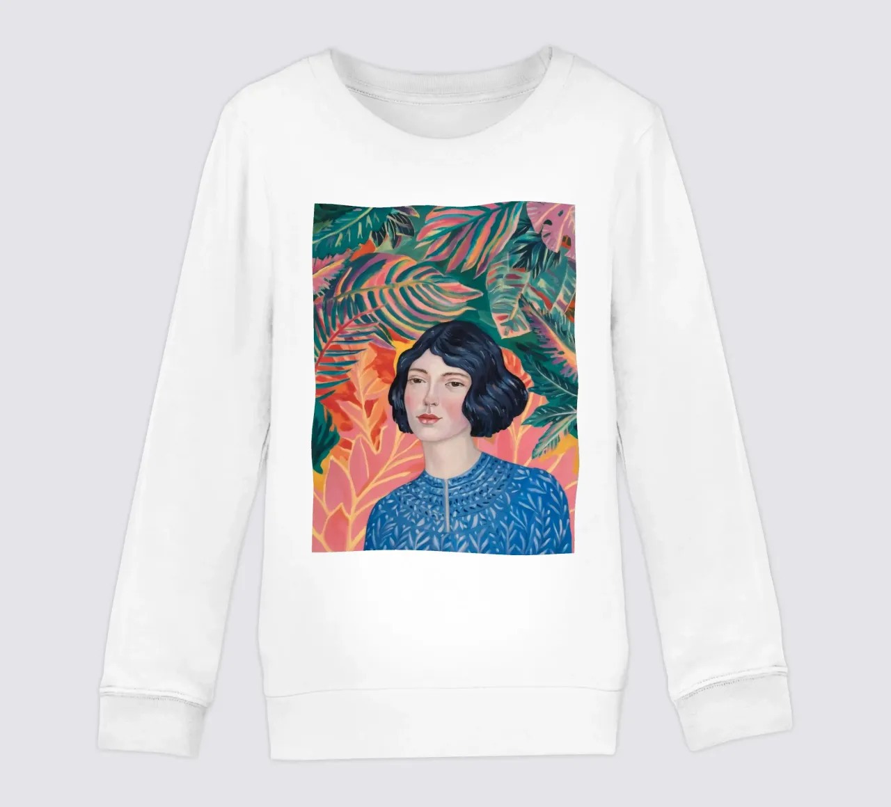 Verdant Weave Gaze kids sweatshirt by Vivid Reverie