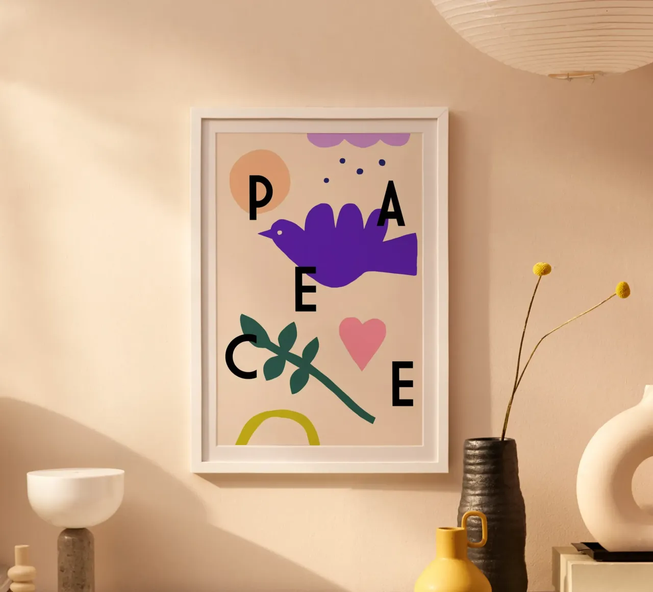 Peace poster con telaio in plastica da Maren Gross