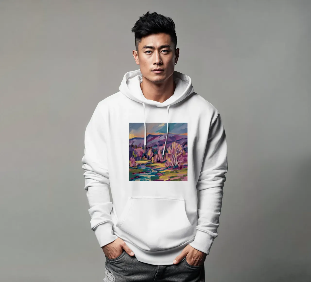 Meandro del fiume Twilight felpa con cappuccio da Radiance Landscape