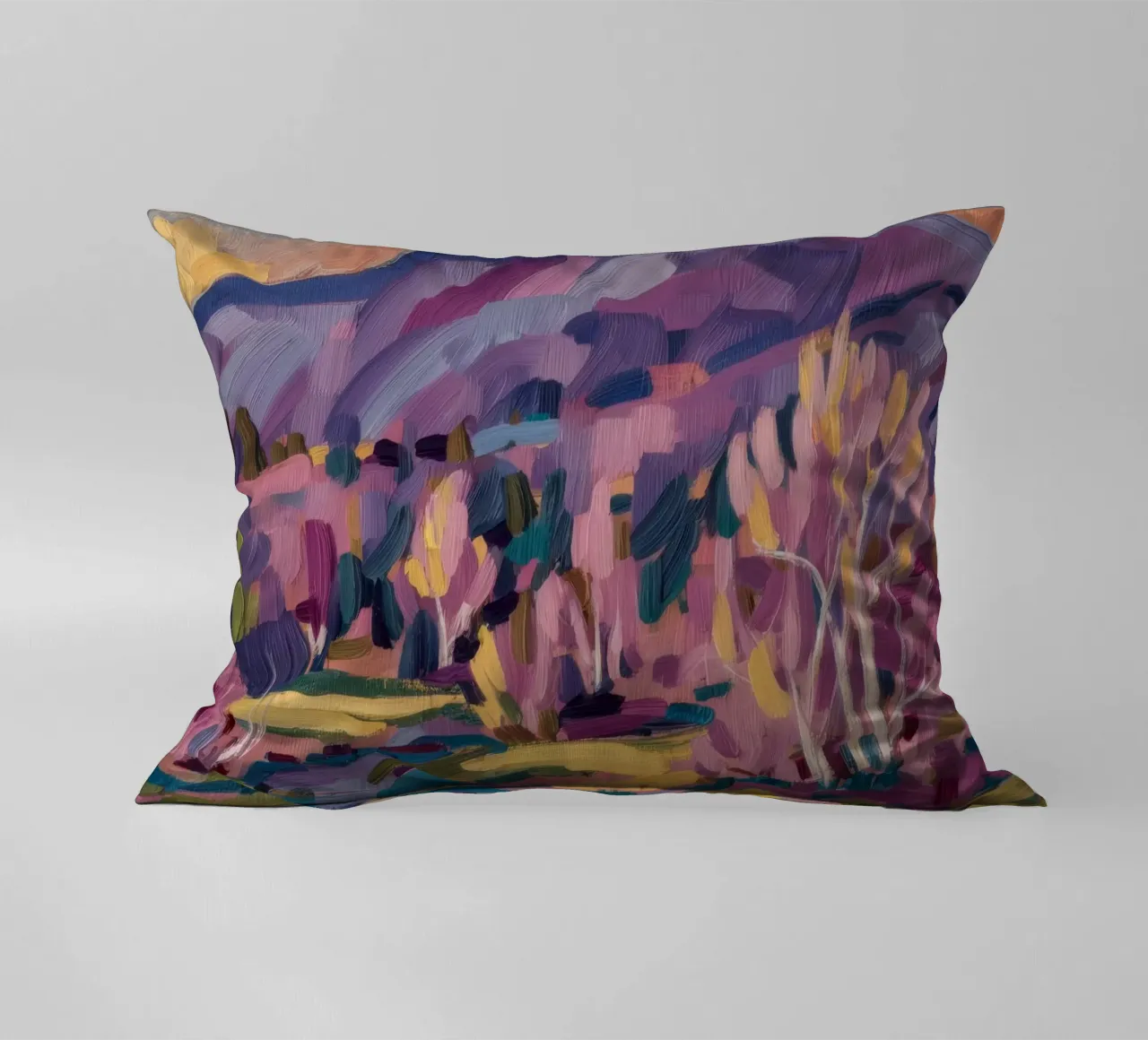 Meandro del fiume Twilight cuscino da Radiance Landscape