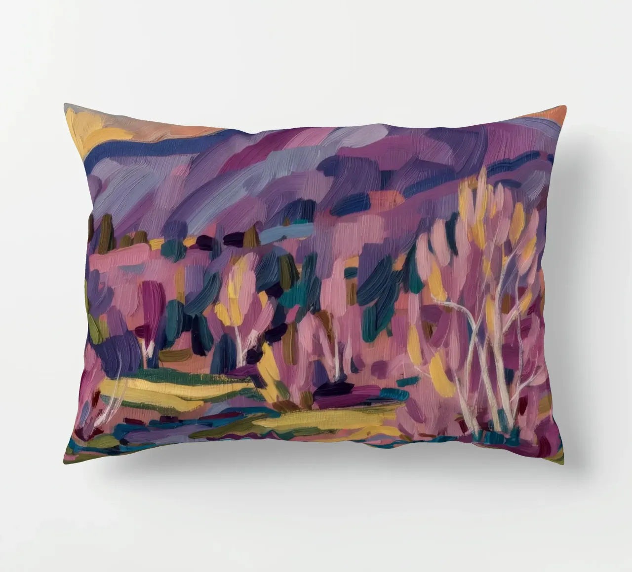 Meandro del fiume Twilight cuscino da Radiance Landscape