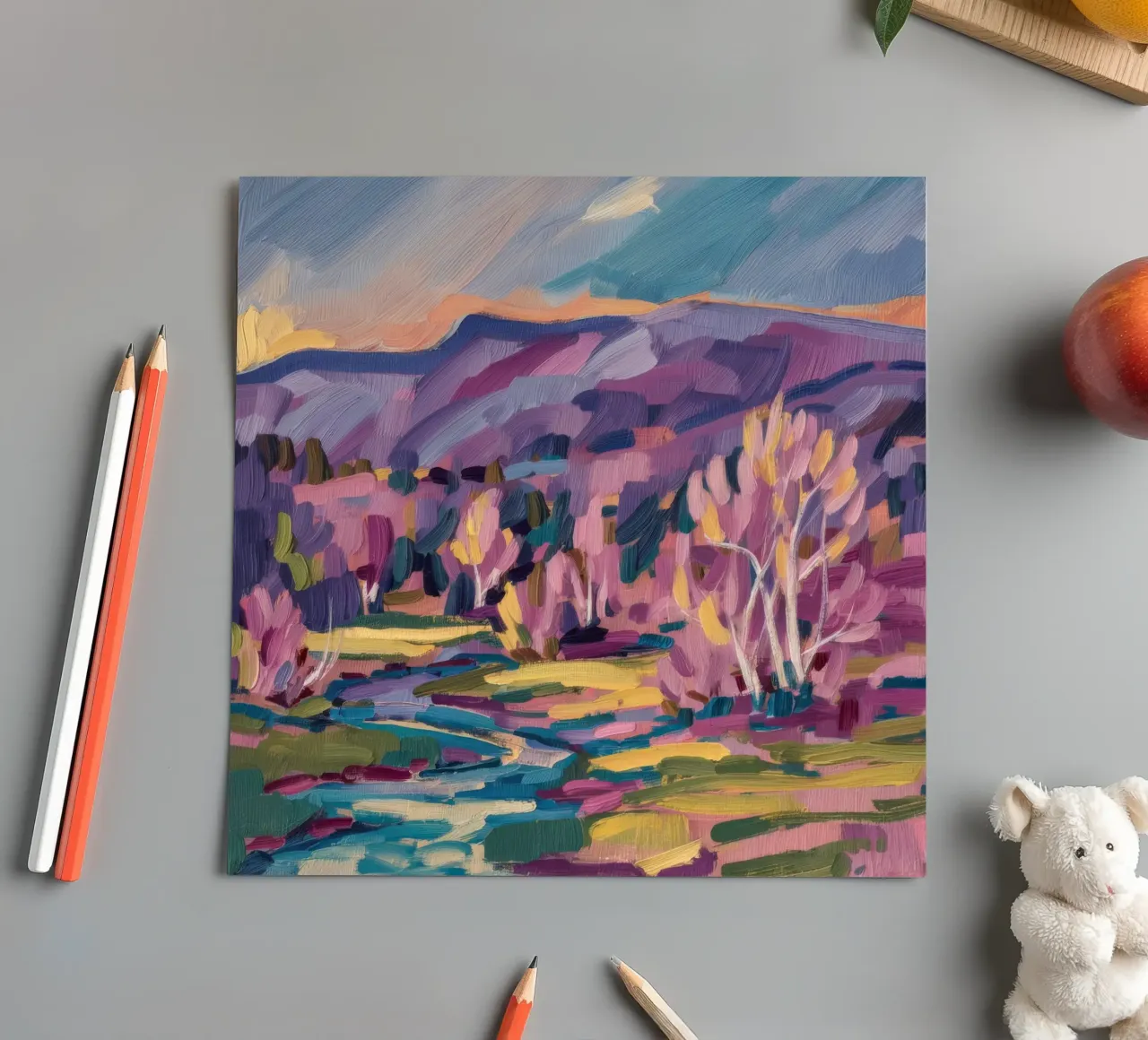 Meandro del fiume Twilight foglio adesivo da Radiance Landscape