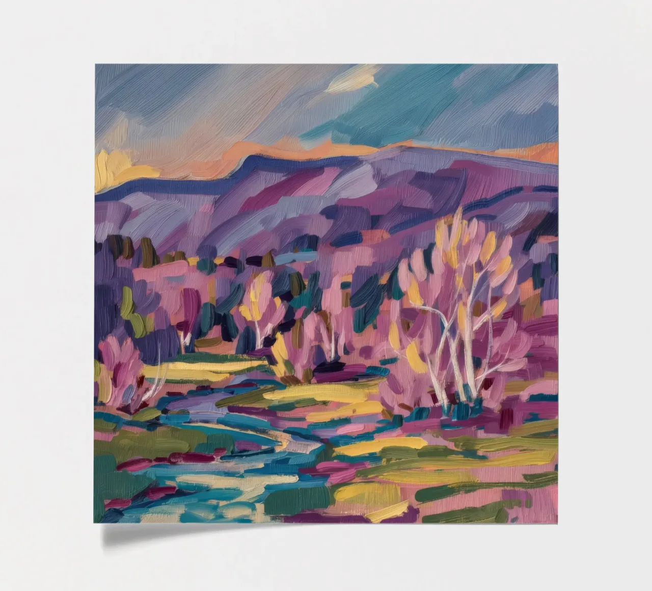 Meandro del fiume Twilight foglio adesivo da Radiance Landscape