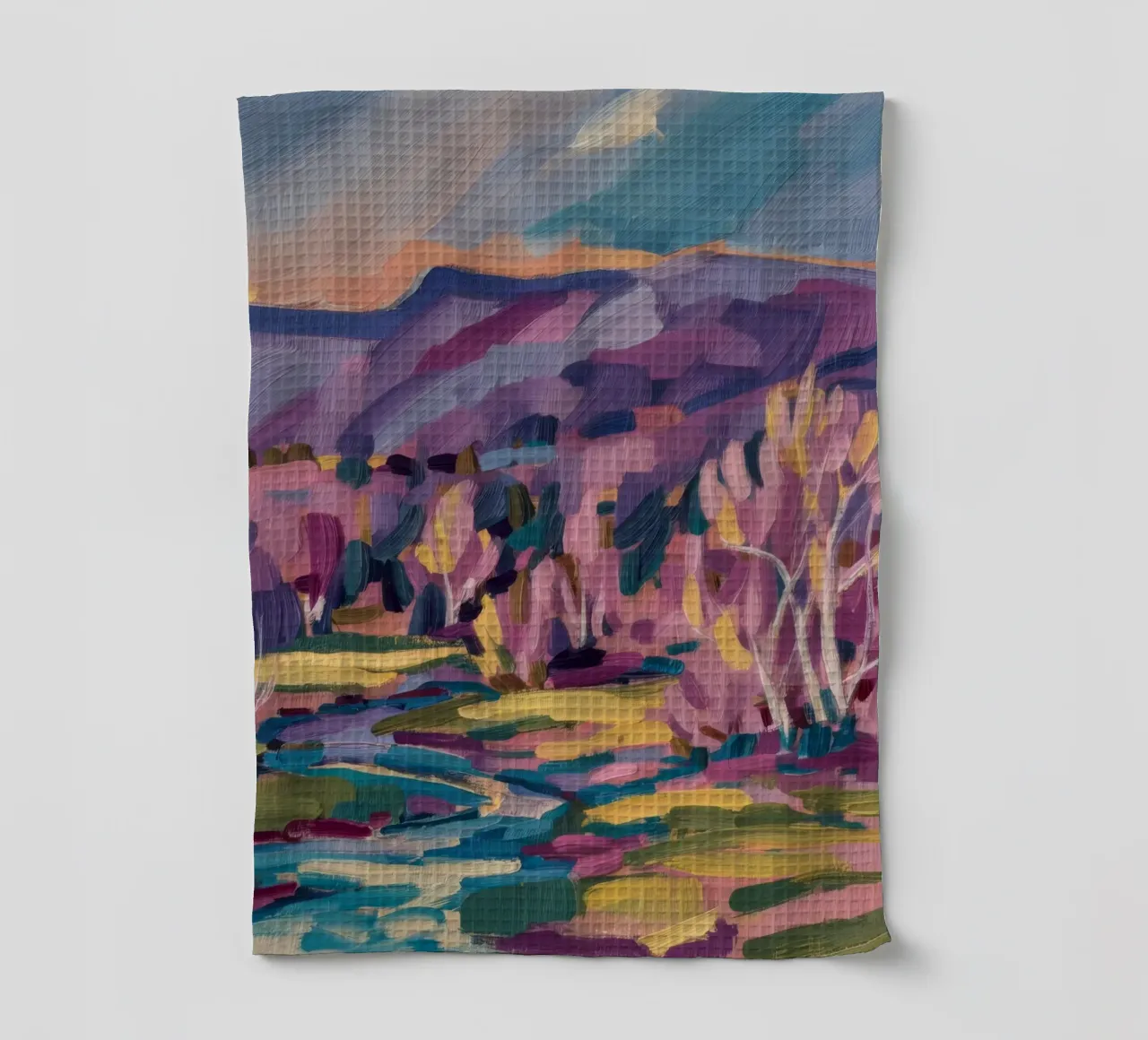 Meandro del fiume Twilight canovaccio da cucina da Radiance Landscape