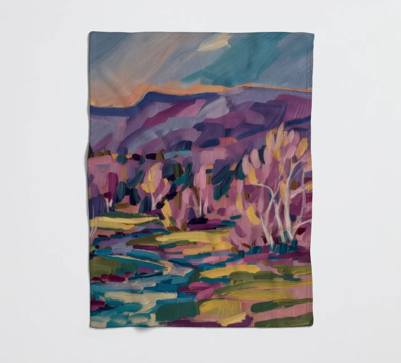 Meandro del fiume Twilight coperta in pile da Radiance Landscape