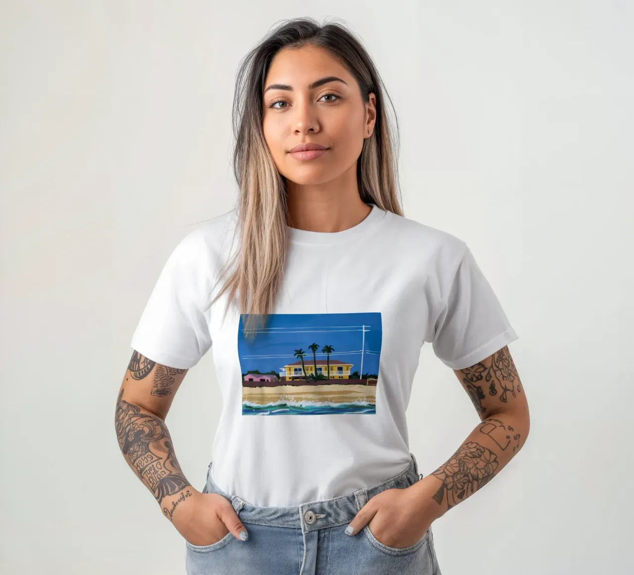 Pomeriggio in spiaggia t-shirt da Silk Palette
