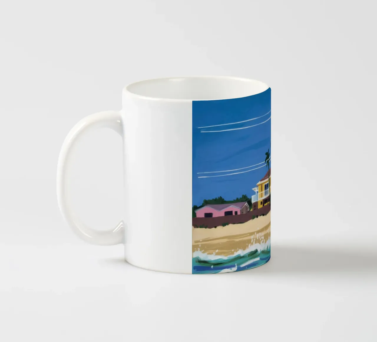 Pomeriggio in spiaggia tazza in ceramica da Silk Palette