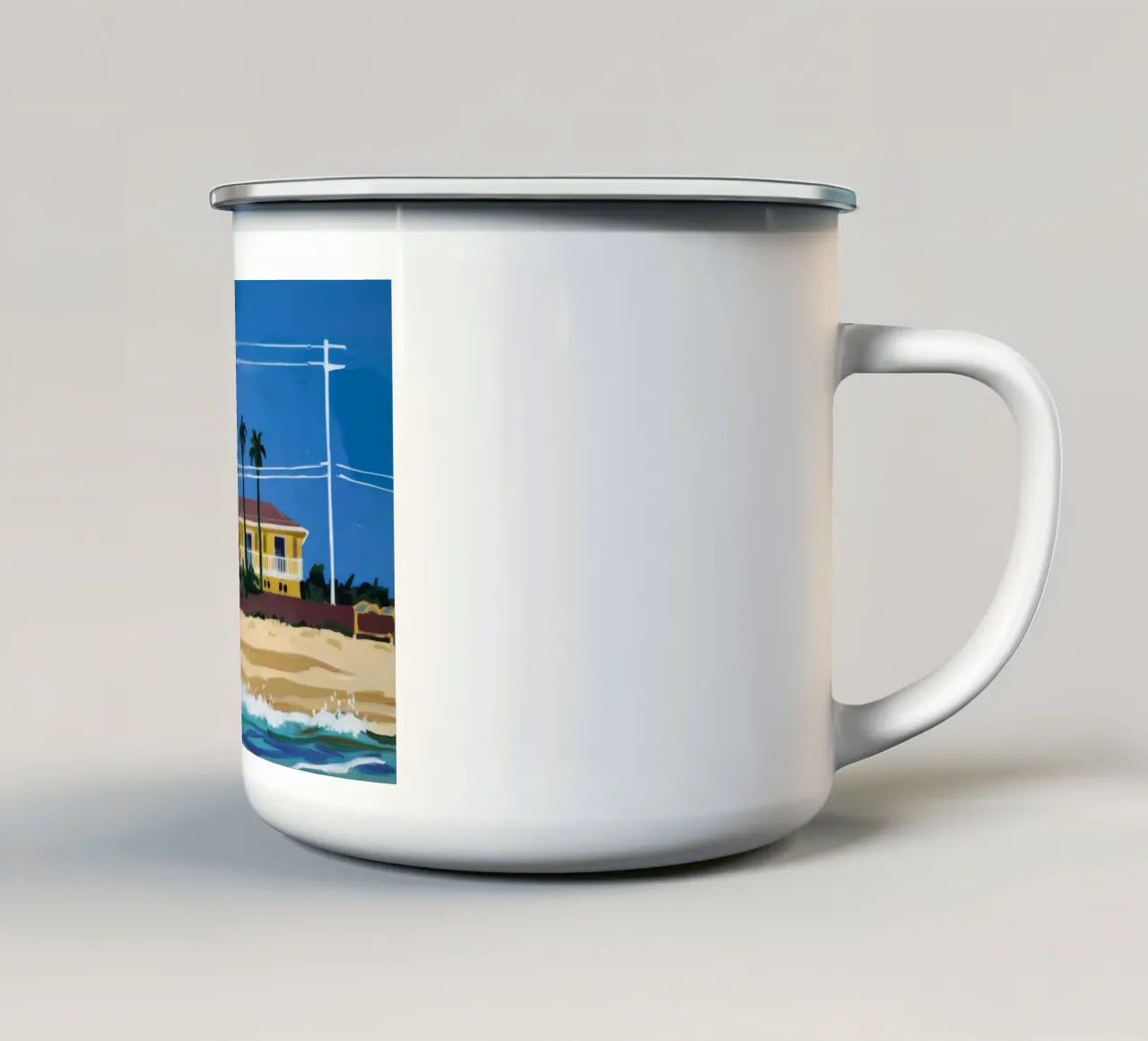 Pomeriggio in spiaggia tazza in smalto da Silk Palette