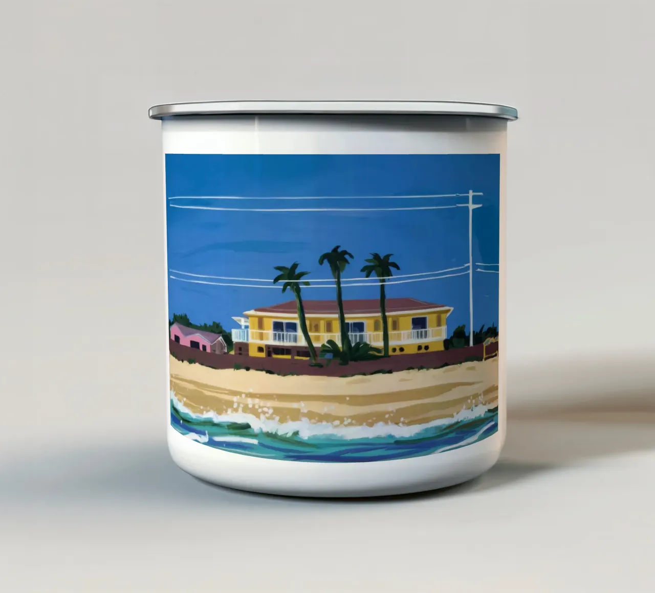 Pomeriggio in spiaggia tazza in smalto da Silk Palette