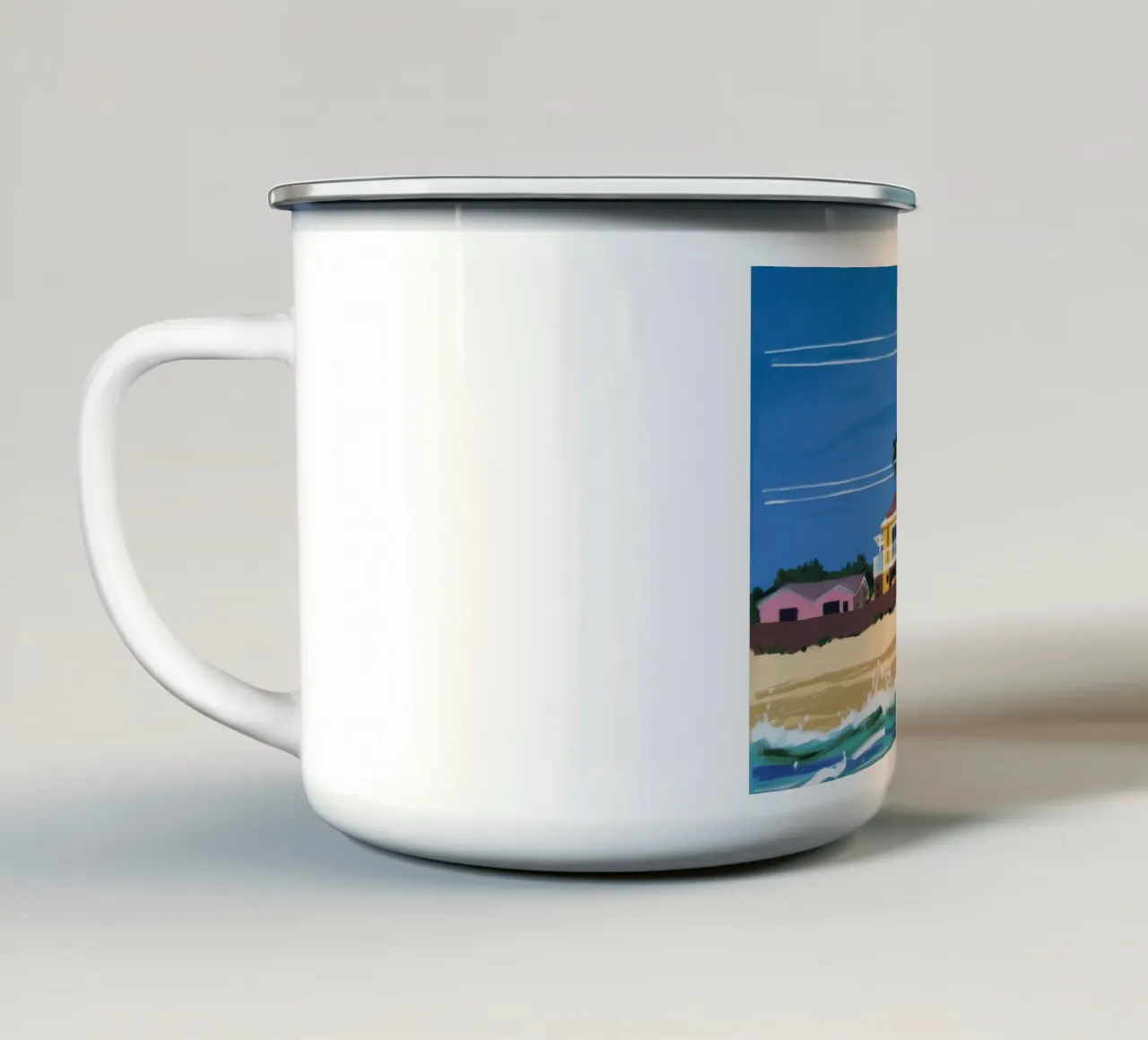 Pomeriggio in spiaggia tazza in smalto da Silk Palette