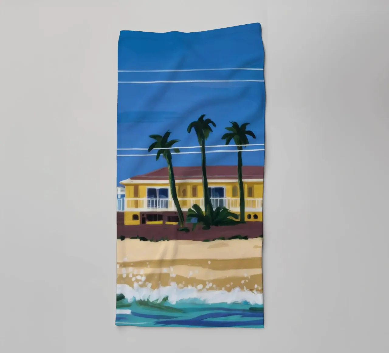 Pomeriggio in spiaggia asciugamano da bagno da Silk Palette