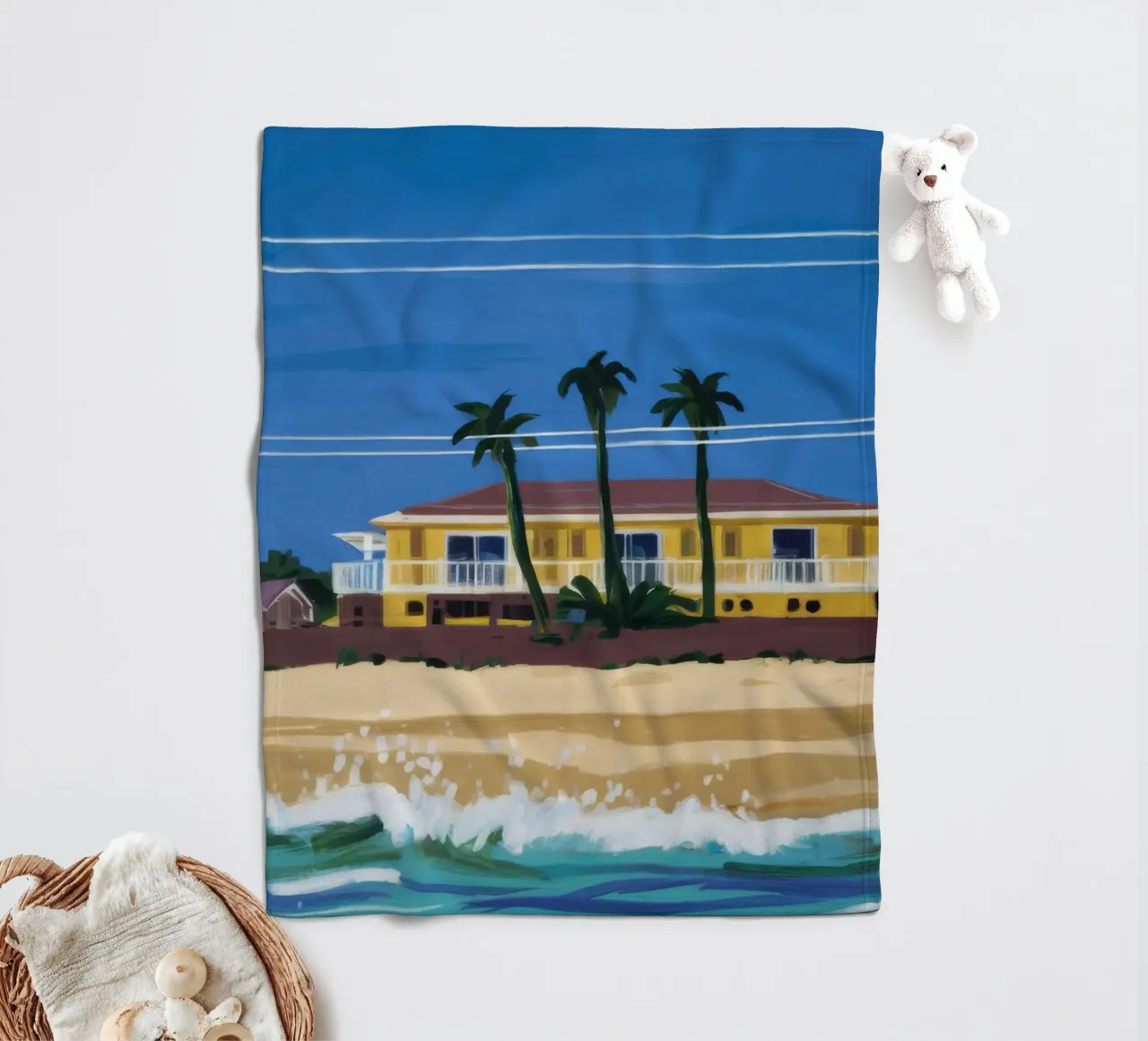 Pomeriggio in spiaggia coperta in pile da Silk Palette