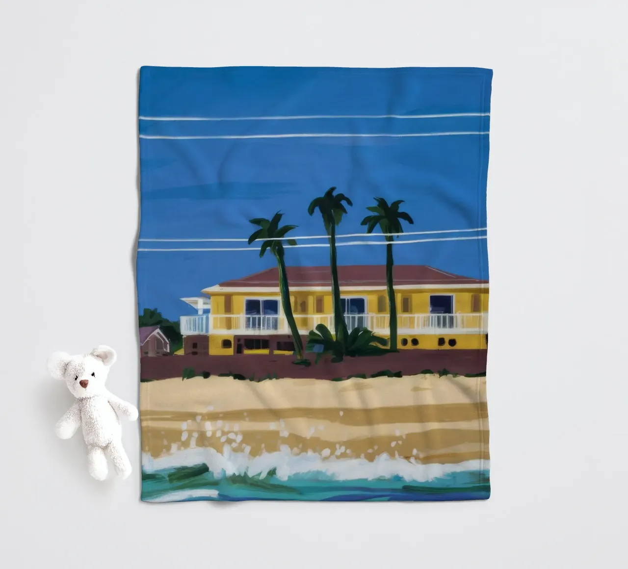 Pomeriggio in spiaggia coperta in pile da Silk Palette