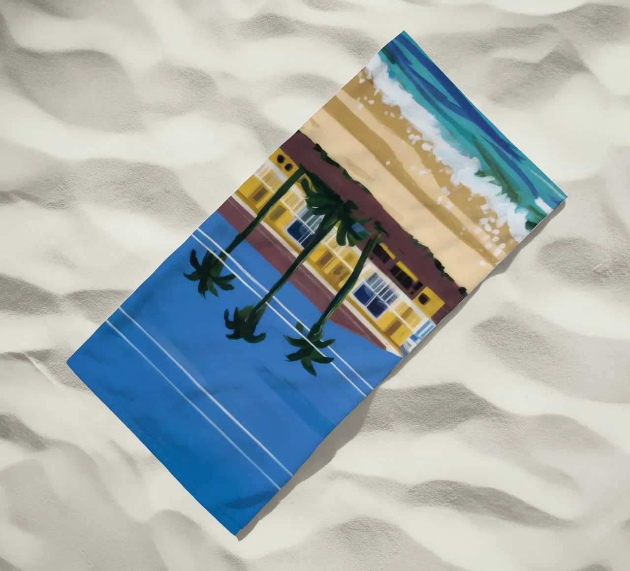 Pomeriggio in spiaggia telo mare da Silk Palette