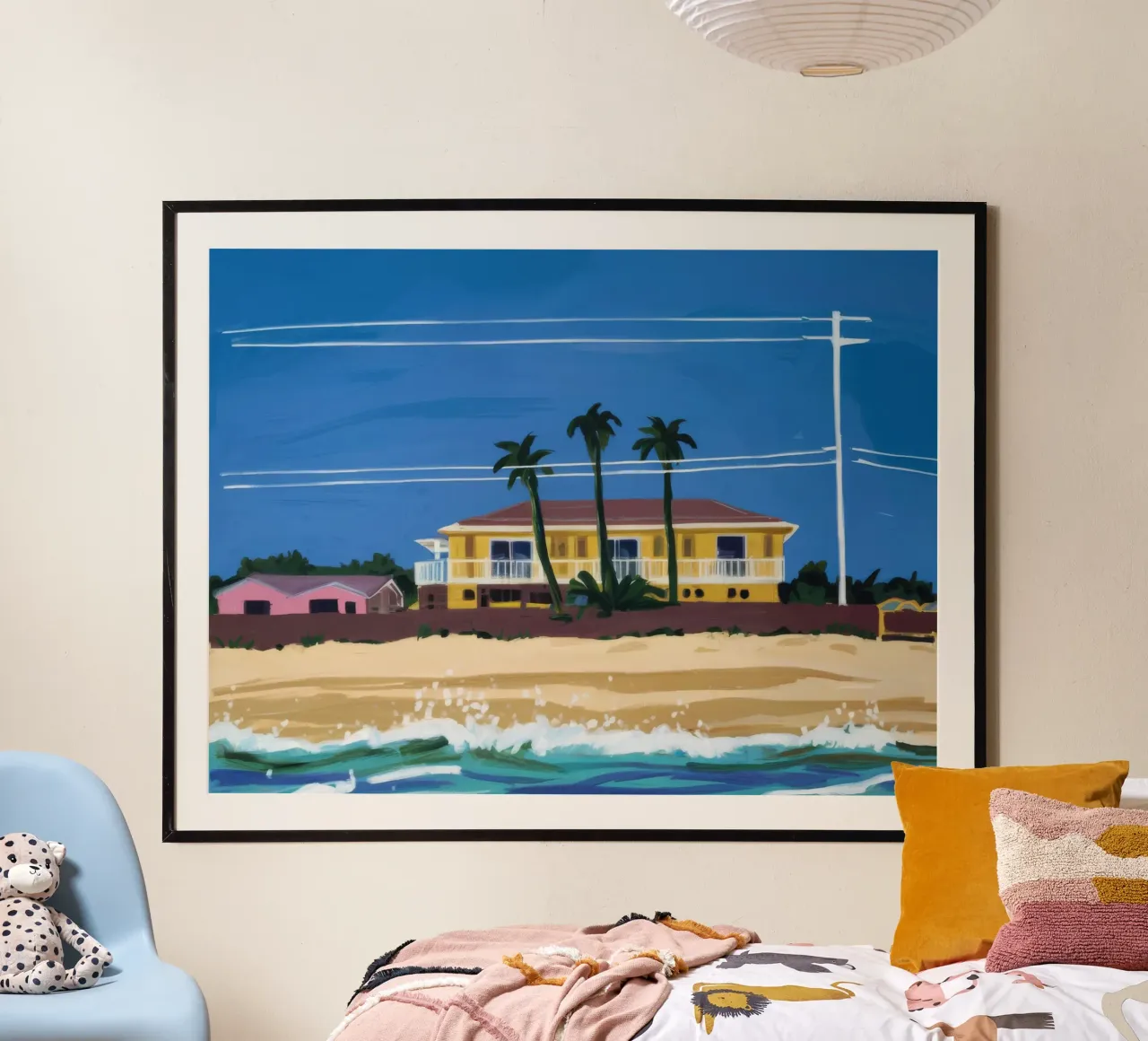 Après-midi à la maison de la plage poster de Silk Palette