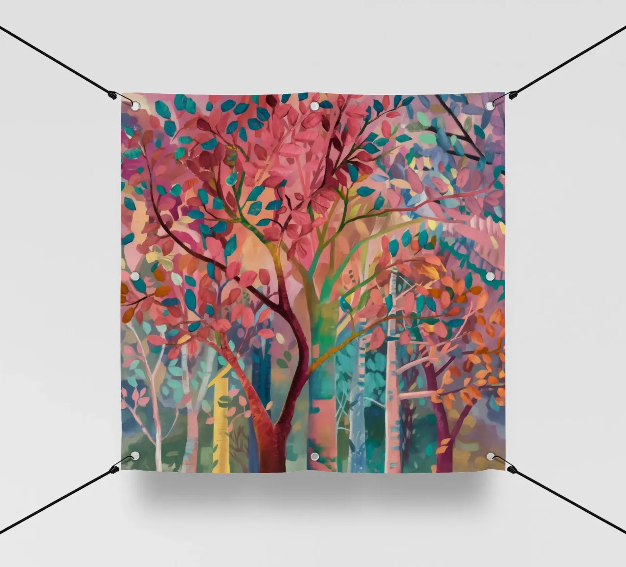 Sentiero della foresta cremisi telo in pvc da Dream Spectrum