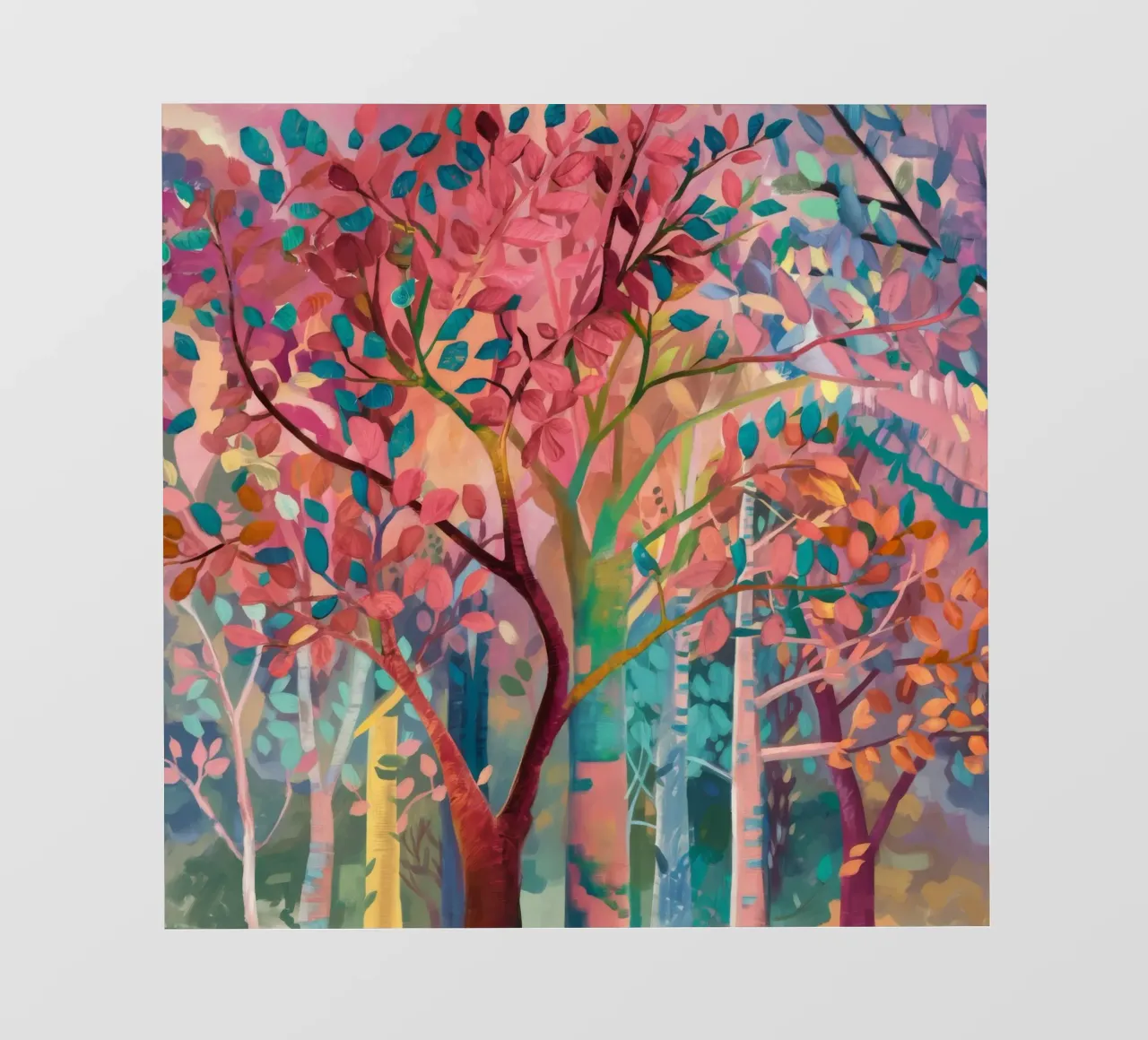 Sentiero della foresta cremisi telo in pvc da Dream Spectrum
