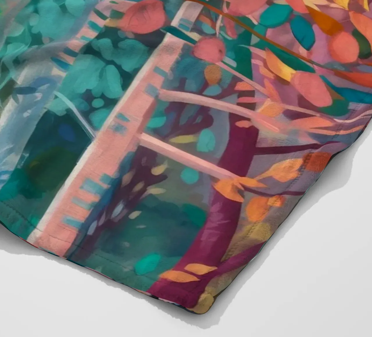 Sentiero della foresta cremisi coperta in pile da Dream Spectrum