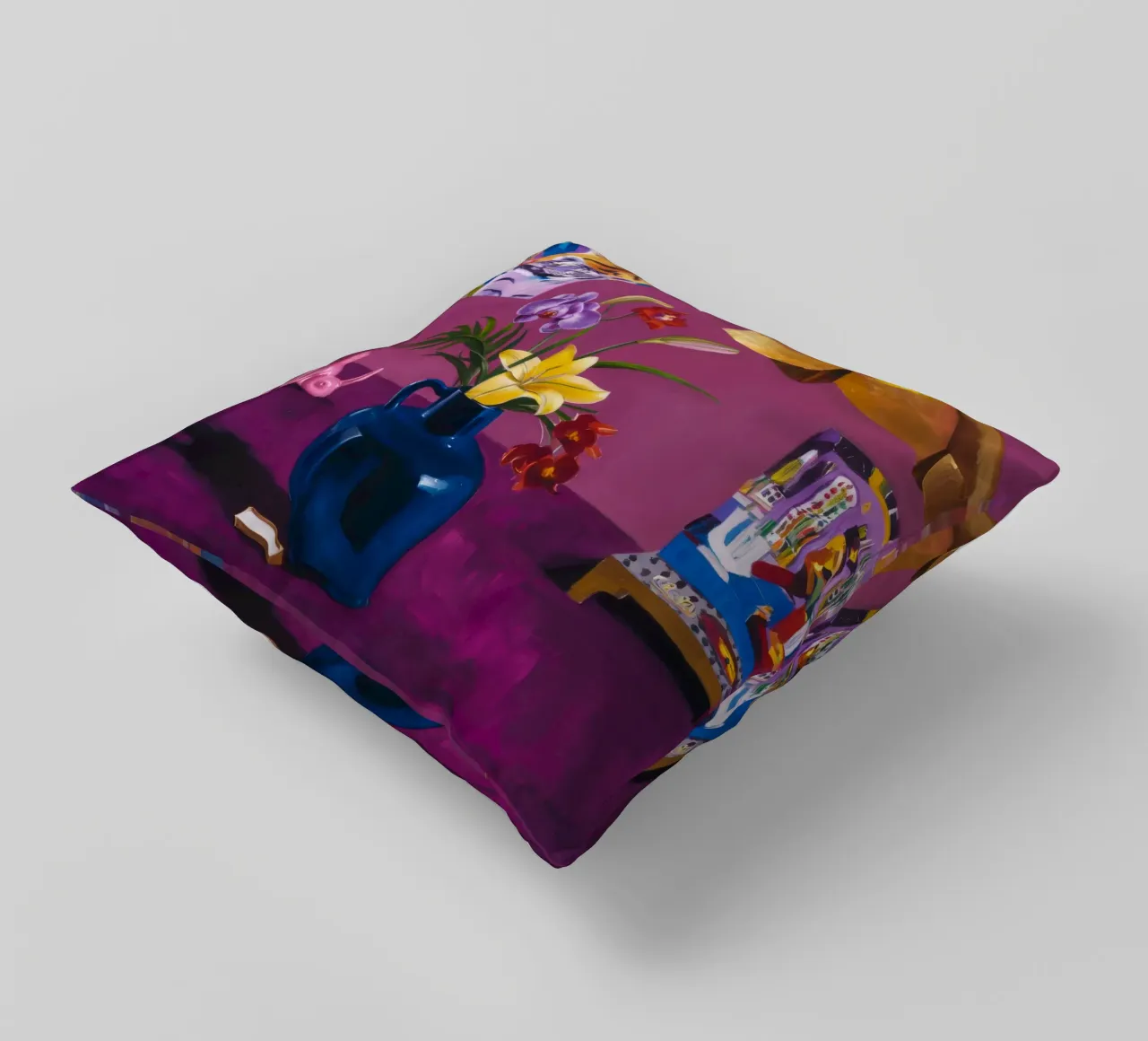 Fiori indaco giocattolo cuscino da Opal Strokes