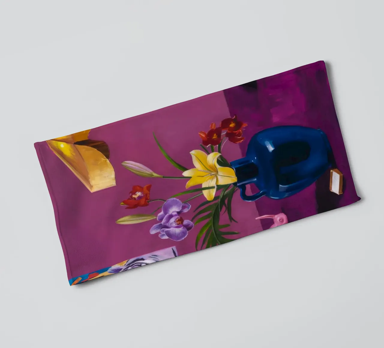 Fiori indaco giocattolo asciugamano da bagno da Opal Strokes