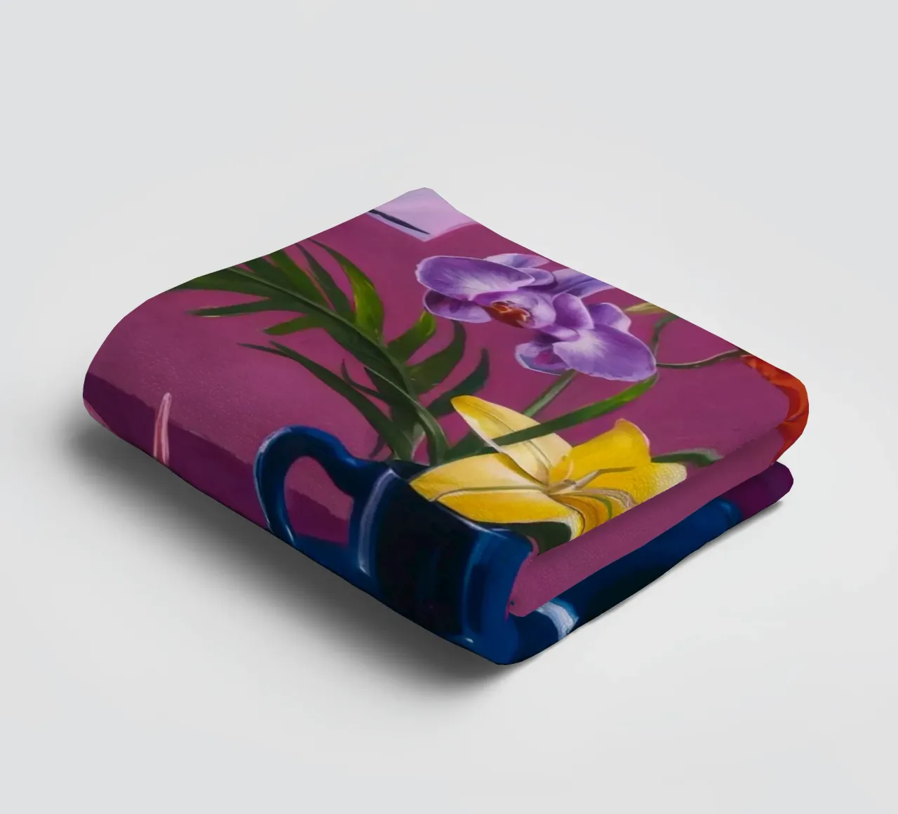 Fiori indaco giocattolo asciugamano da bagno da Opal Strokes