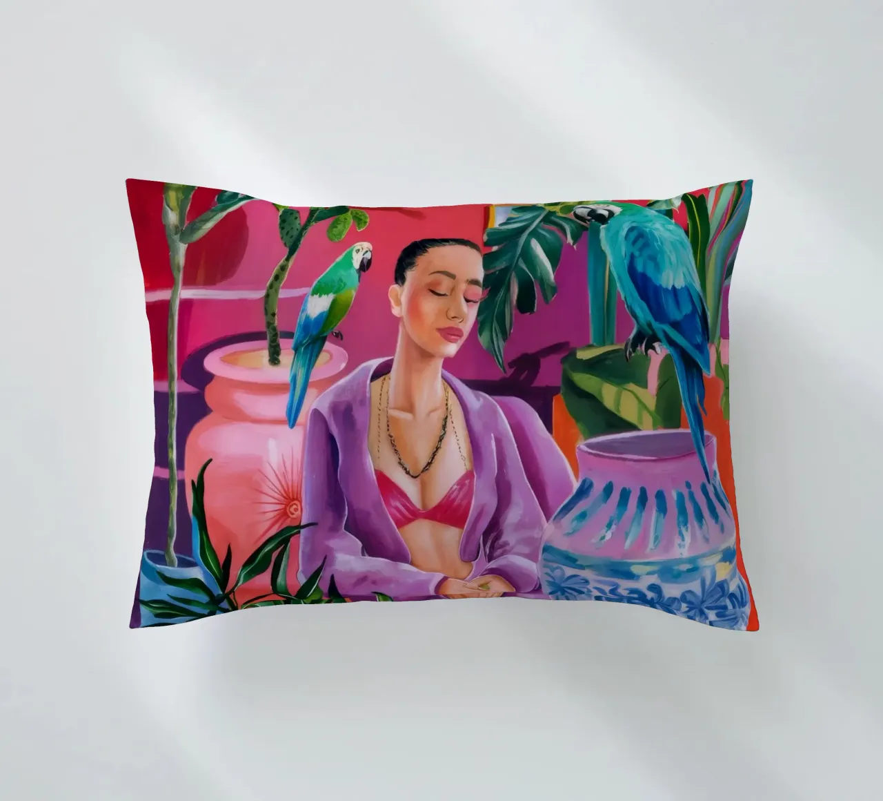 Magenta Jungle Bloom cuscino da Infinite Chroma