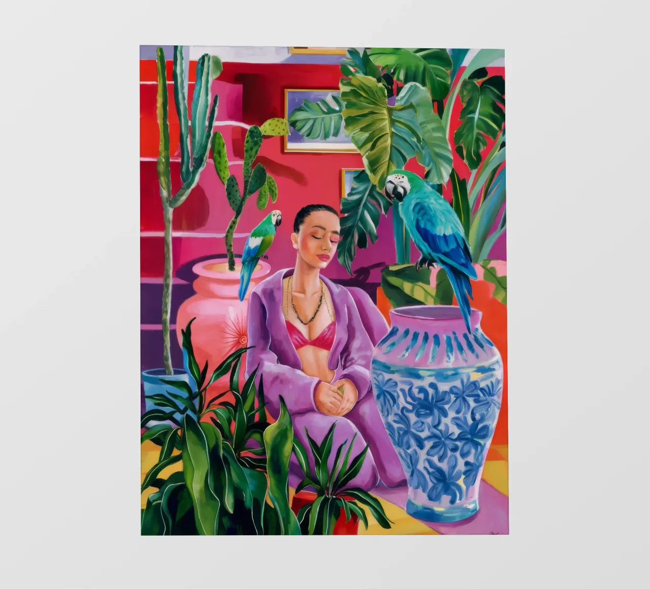 Magenta Jungle Bloom telo in pvc da Infinite Chroma