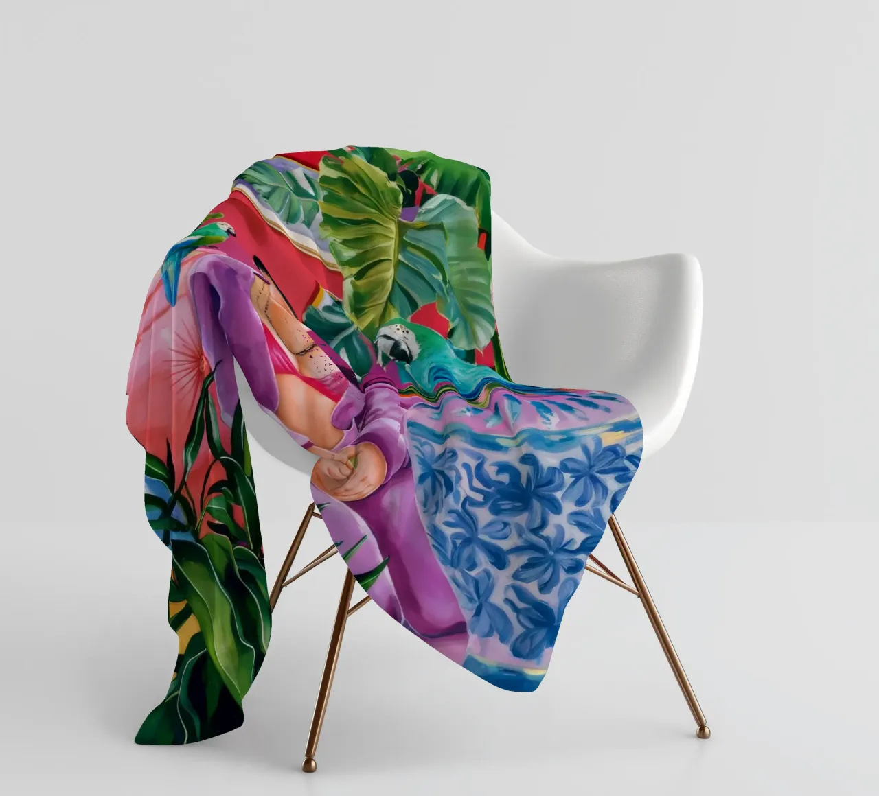 Magenta Jungle Bloom coperta in pile da Infinite Chroma