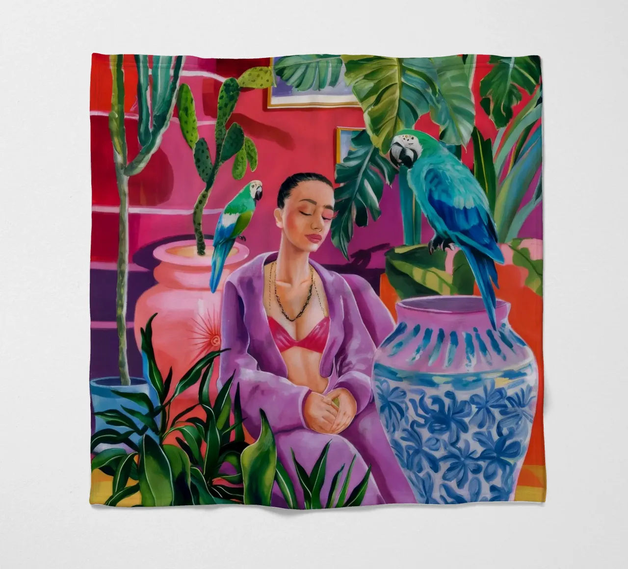 Magenta Jungle Bloom coperta in pile da Infinite Chroma