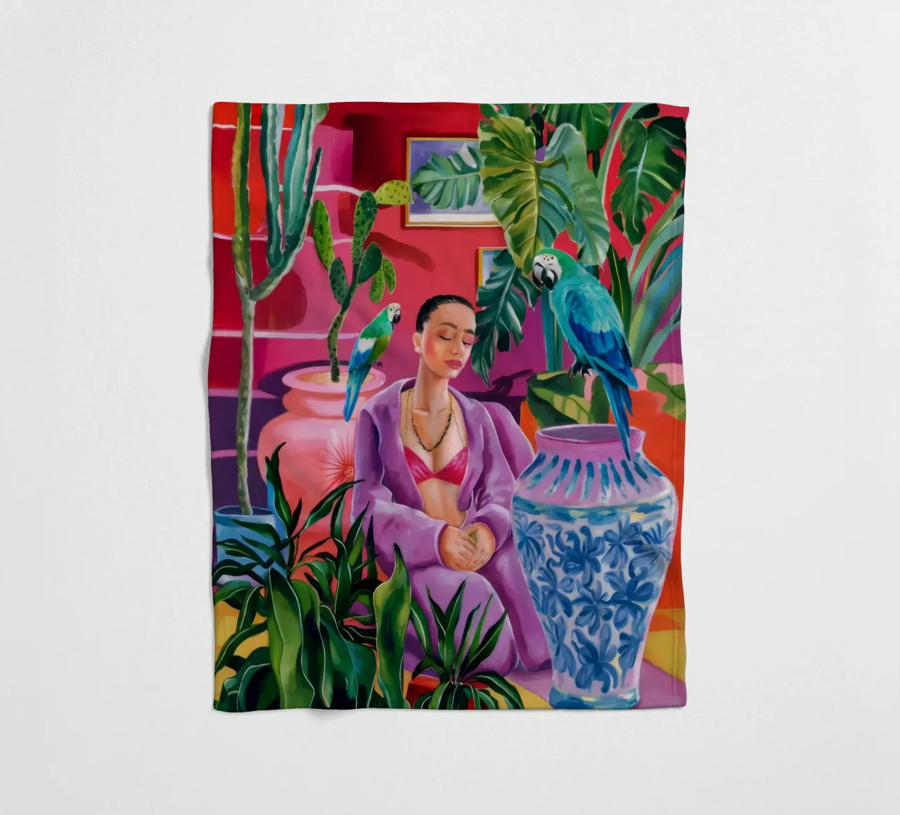 Magenta Jungle Bloom coperta in pile da Infinite Chroma