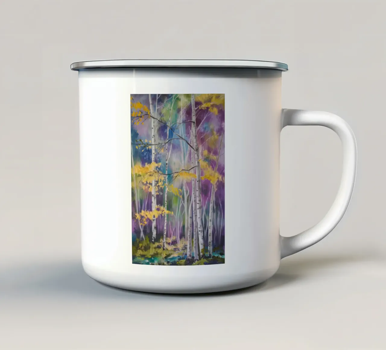 Sussurri di betulla tazza in smalto da Dream Spectrum