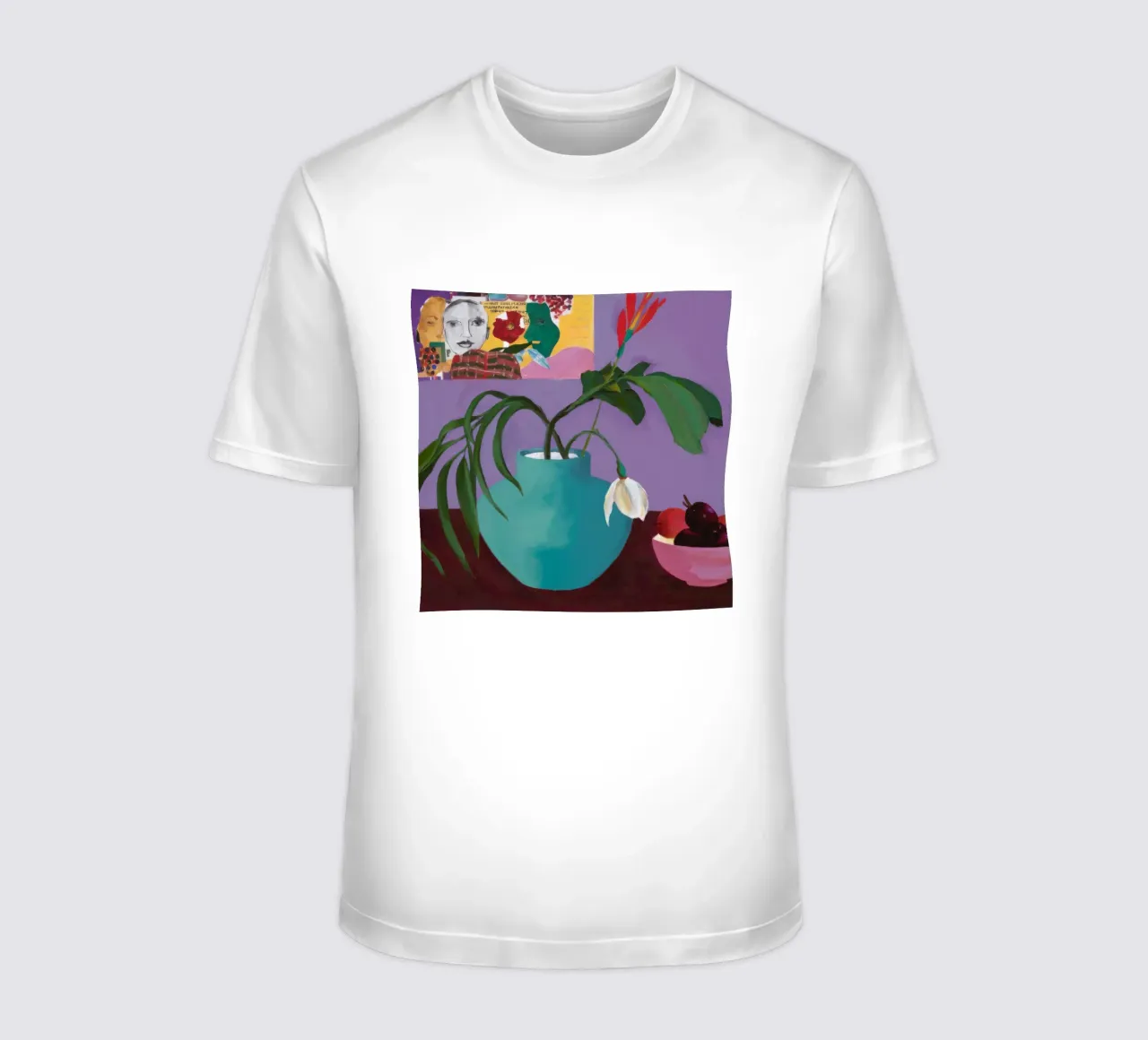 Ciliegie a foglia di ciano t-shirt da Opal Strokes