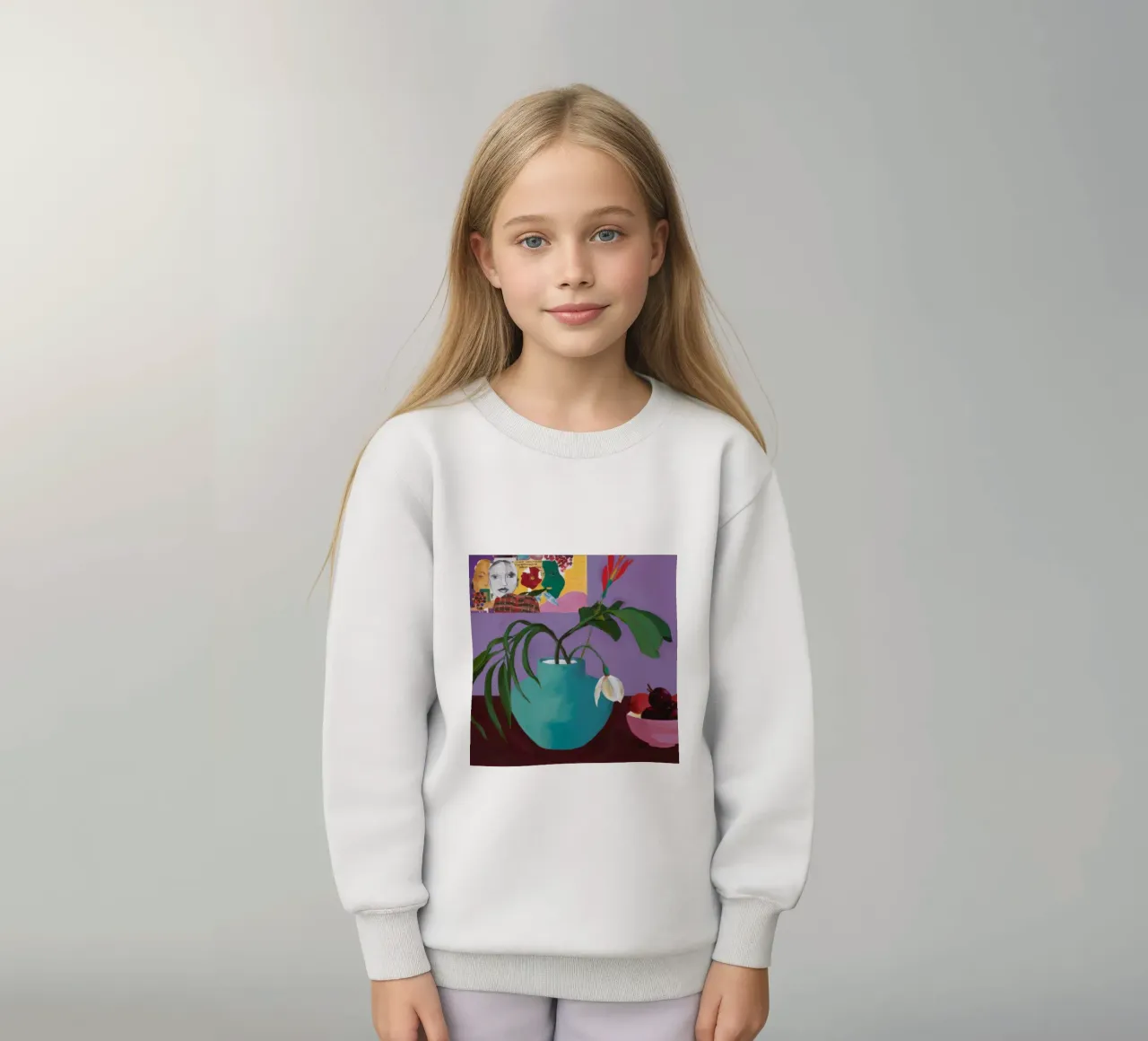 Ciliegie a foglia di ciano felpa bambino da Opal Strokes