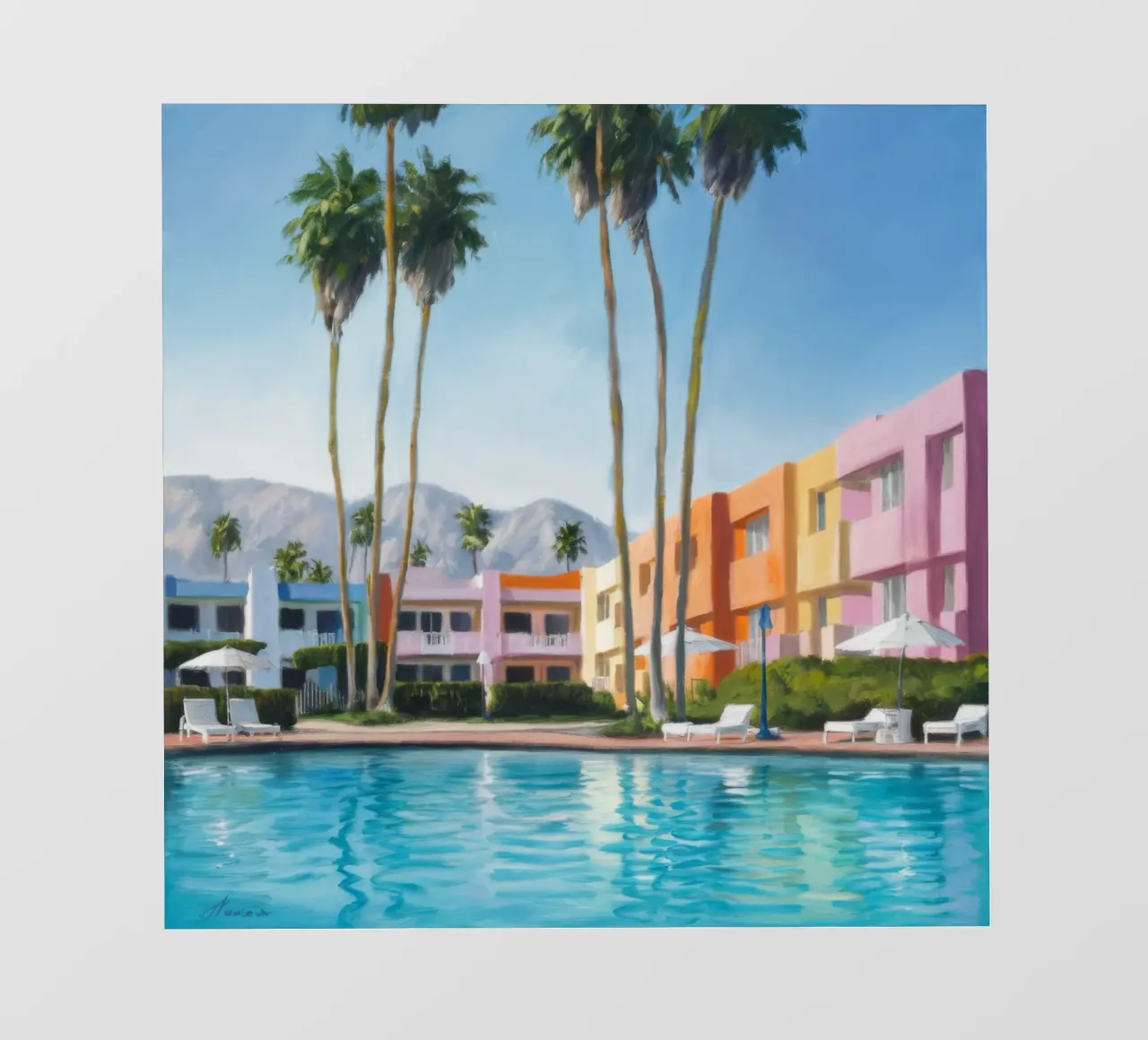 Aqua Palm Chic pellicola backlit da Infinite Chroma