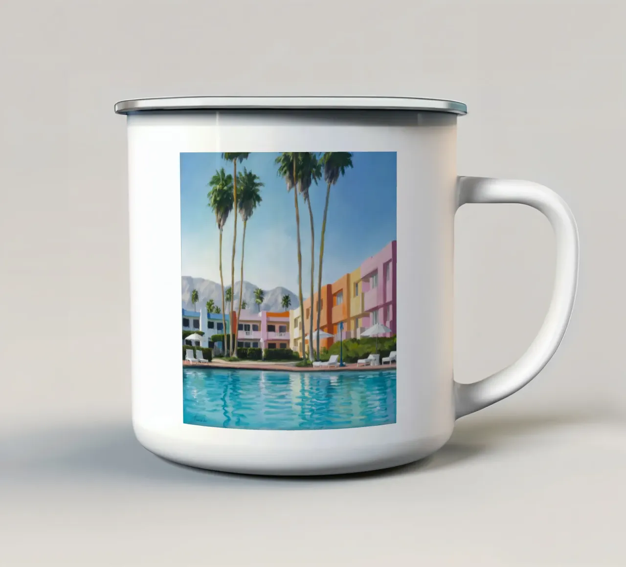 Aqua Palm Chic tazza in smalto da Infinite Chroma