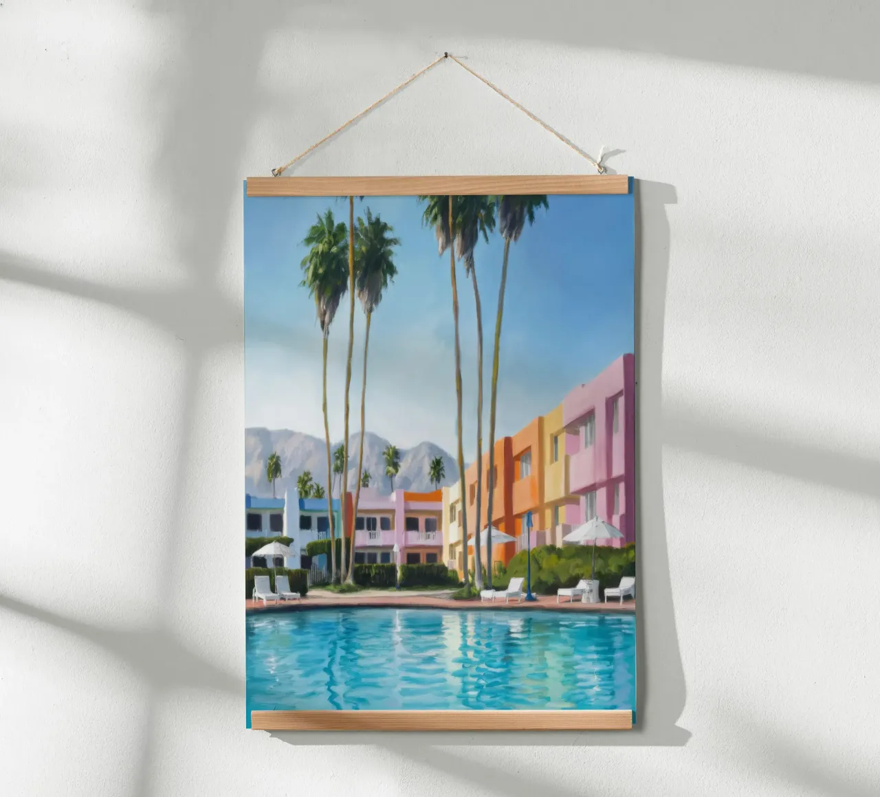 Aqua Palm Chic poster con telaio in alluminio da Infinite Chroma