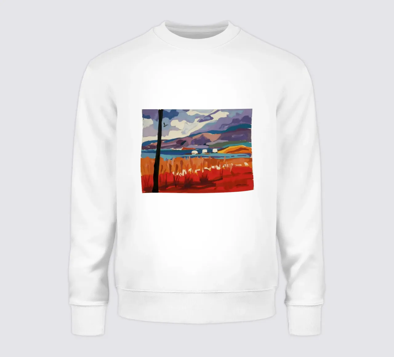 Ardiente paisaje occidental sudadera de Silk Palette