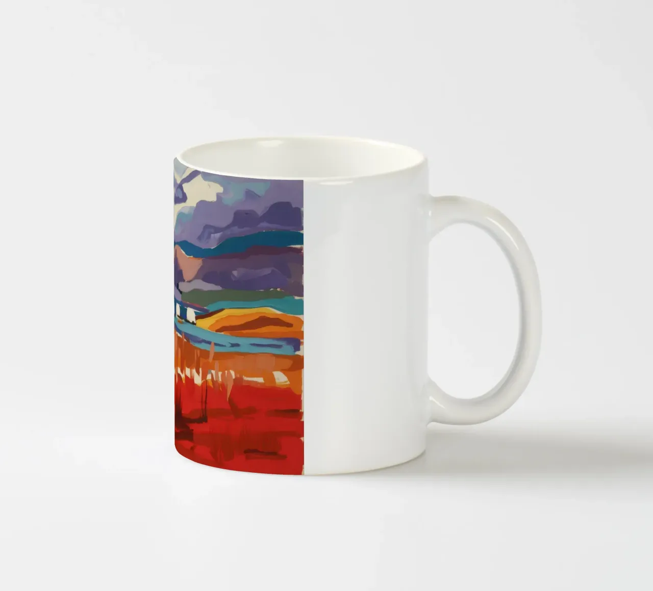 Paesaggio occidentale infuocato tazza in ceramica da Silk Palette
